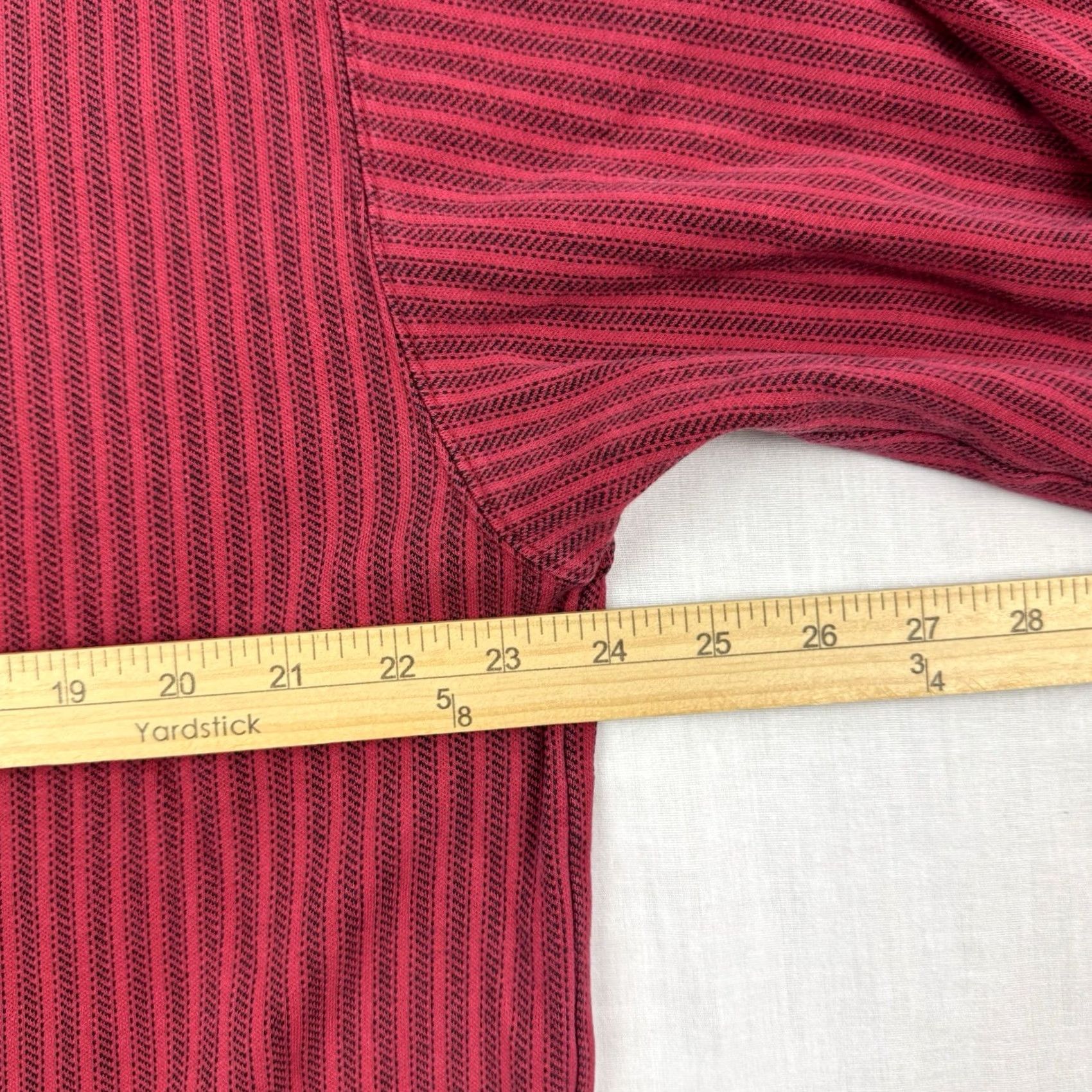 Eddie Bauer VINTAGE Eddie Bauer Henley Shirt Adult Large Striped Button Up Outdoor Hipster Men Long Sleeve Red Cotton 90s Y2K Hipster 90s Mens Size US L / EU 52-54 / 3 - 7 Thumbnail