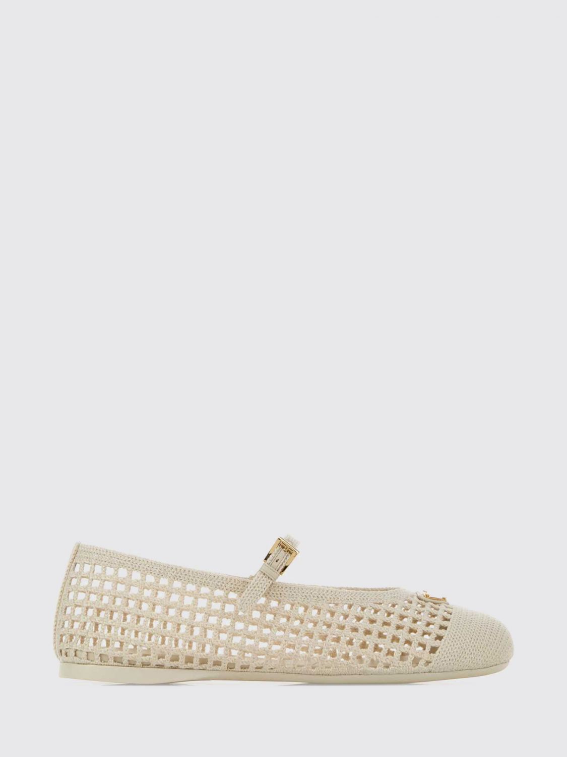 Prada Prada Ballet Flat Woman Ivory Size US 11 / IT 41 - 1 Preview
