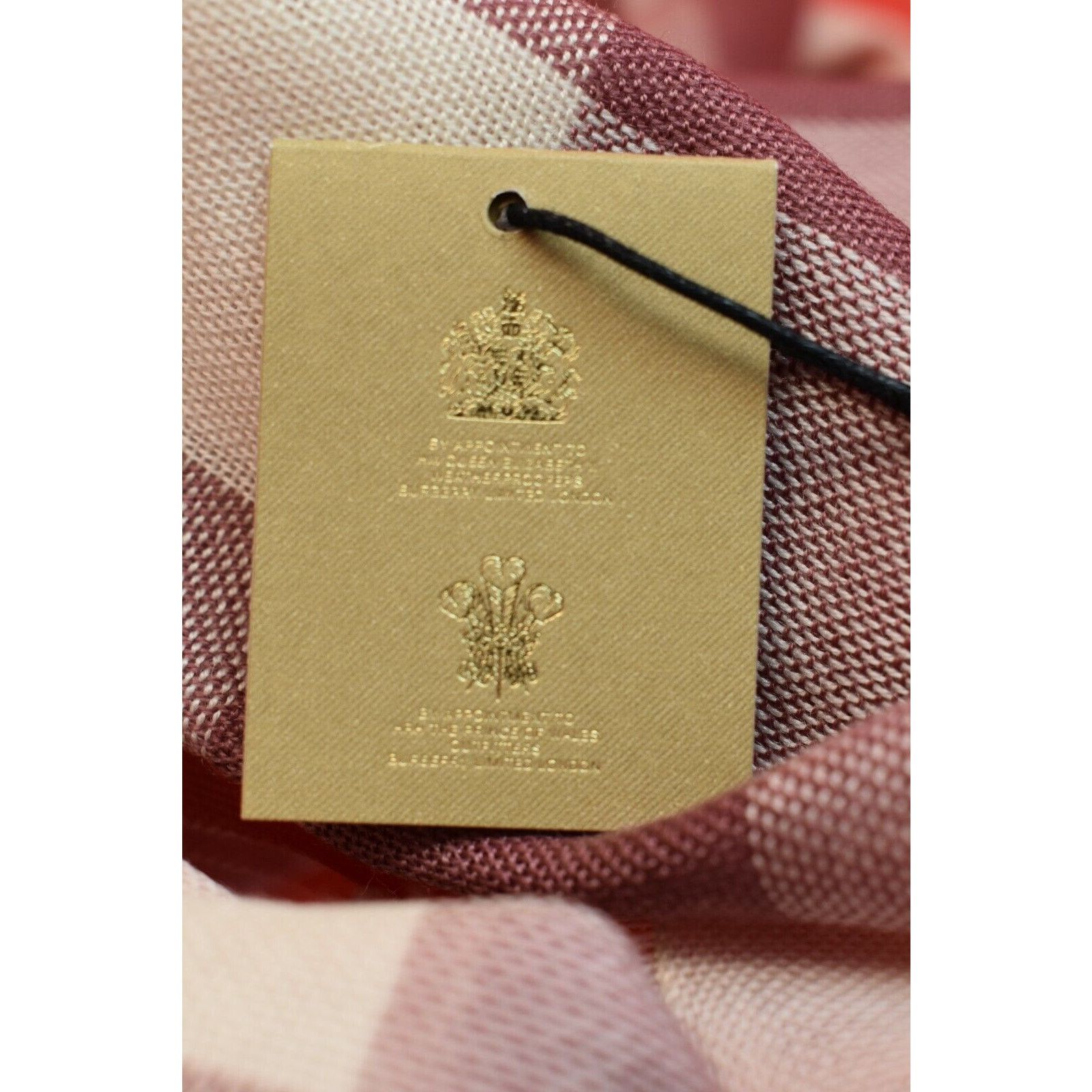 Burberry TONAL PINK WOOL CASHMERE NOVA CHECK LIGHT SCARF 18X80 200X45 Size ONE SIZE - 9 Thumbnail