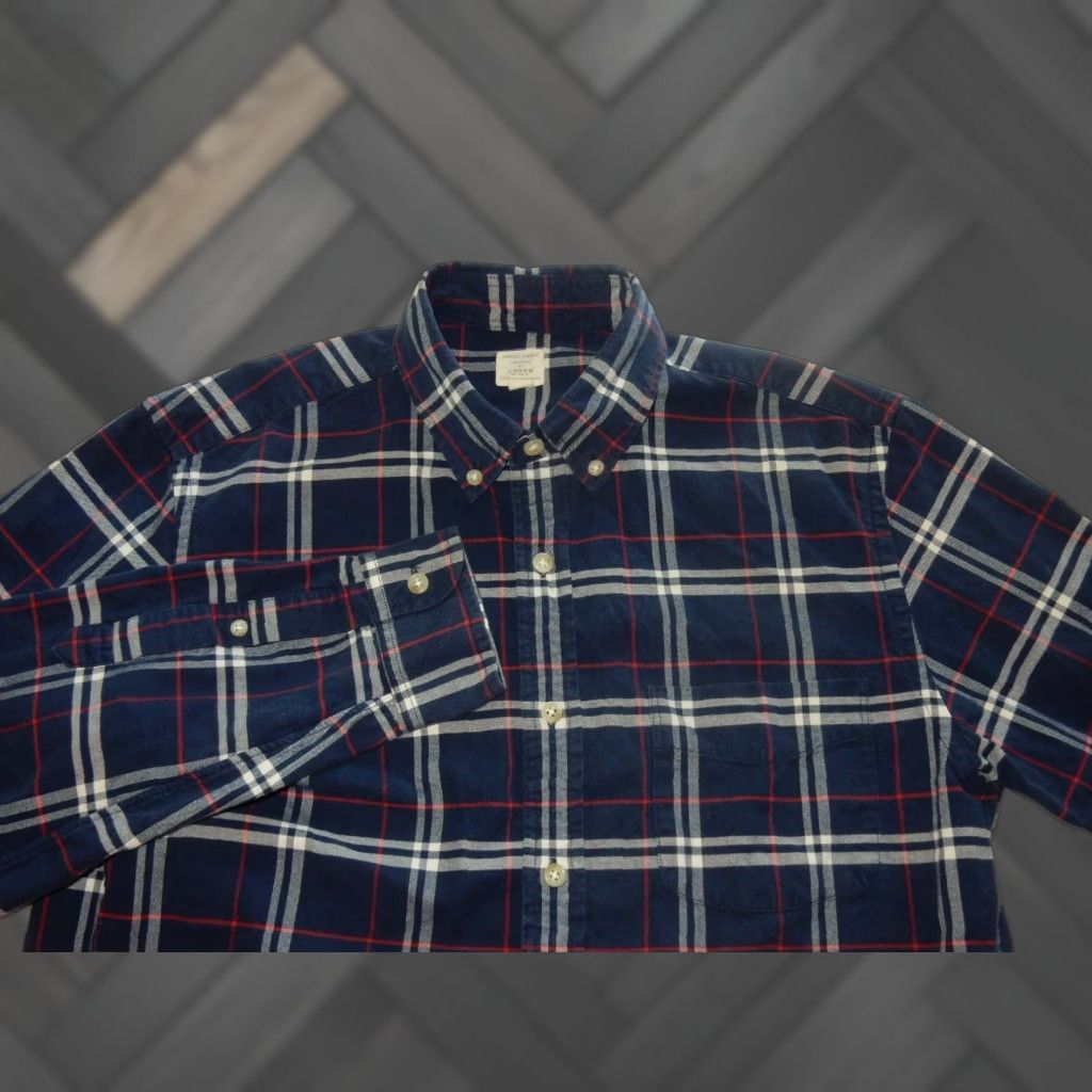 J.Crew VINTAGE J.CREW Men's Shirt Long Sleeve Button-Up Size S Blue Plaid Oxford Size US S / EU 44-46 / 1 - 1 Thumbnail