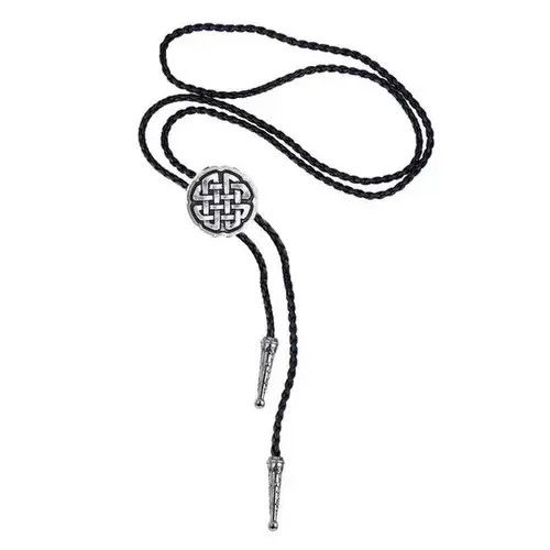 Cowboy Equipment × Vintage Vintage Lucky Knot Leather Rope Bolo Tie Size ONE SIZE - 2 Thumbnail