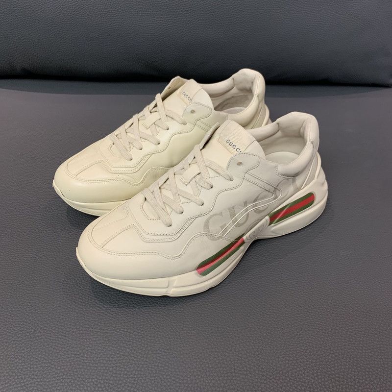 Gucci Gucci Rhyton Logo Dad Sneakers in Ivory White 0079 Size US 9 / EU 42 - 1 Thumbnail
