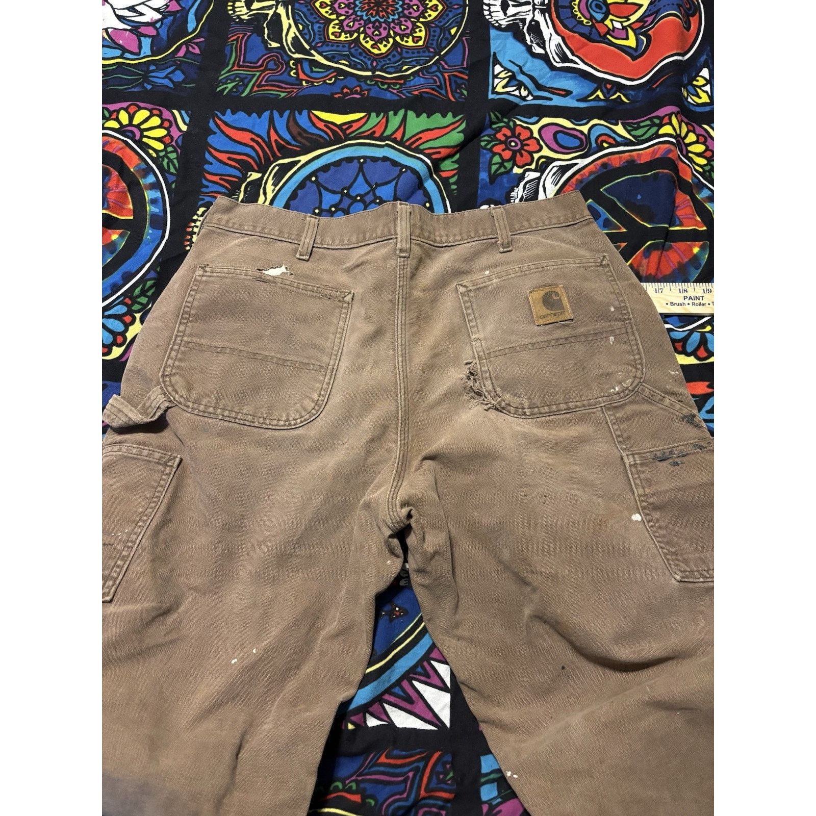 Vintage carhartt brown rare distressed Pant 36 X 30 Size US 36 / EU 52 - 8 Thumbnail