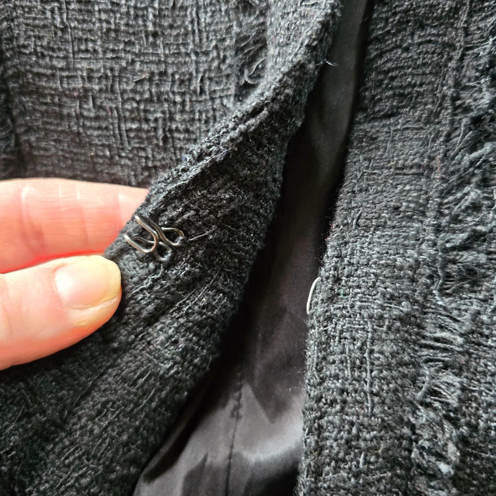 Banana Republic Banana Republic Jacket Womens Size 4 Black Tweed Raw Hem Capsule Career Neutral Size S / US 4 / IT 40 - 7 Thumbnail