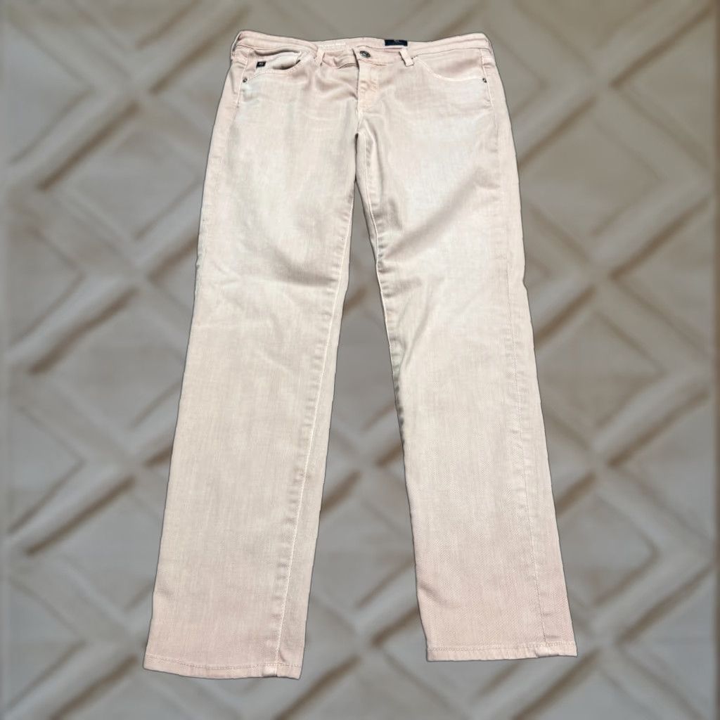 Denime AG Adriano Goldschmied Stevie Jeans Slim Ankle Denim Womens 30R Pink Medium 90s City Streetwear Mens Womens Size 30" / US 8 / IT 44 - 1 Thumbnail