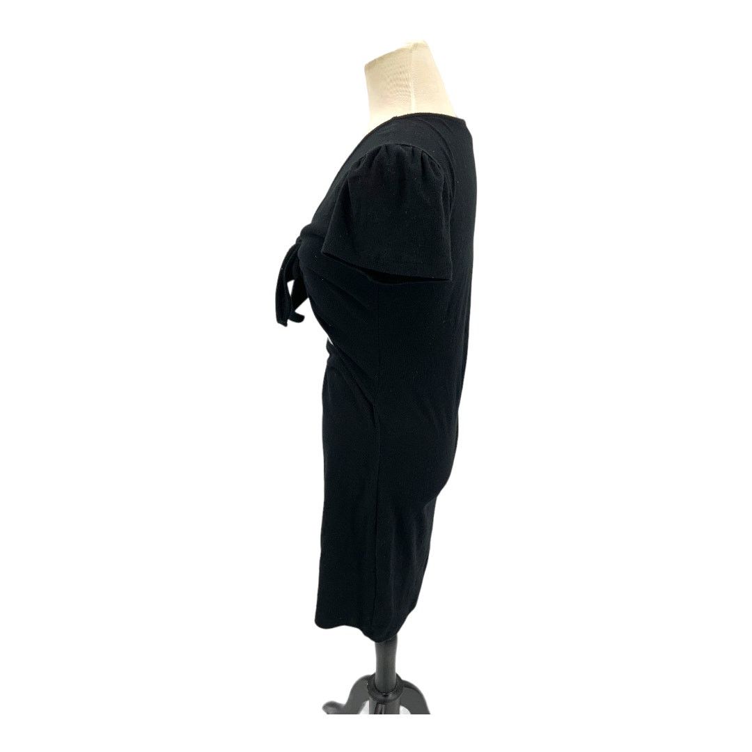 Other Abound Black Tie Front Rib Knit Dress Size Large NWOT Size L / US 10 / IT 46 - 7 Thumbnail