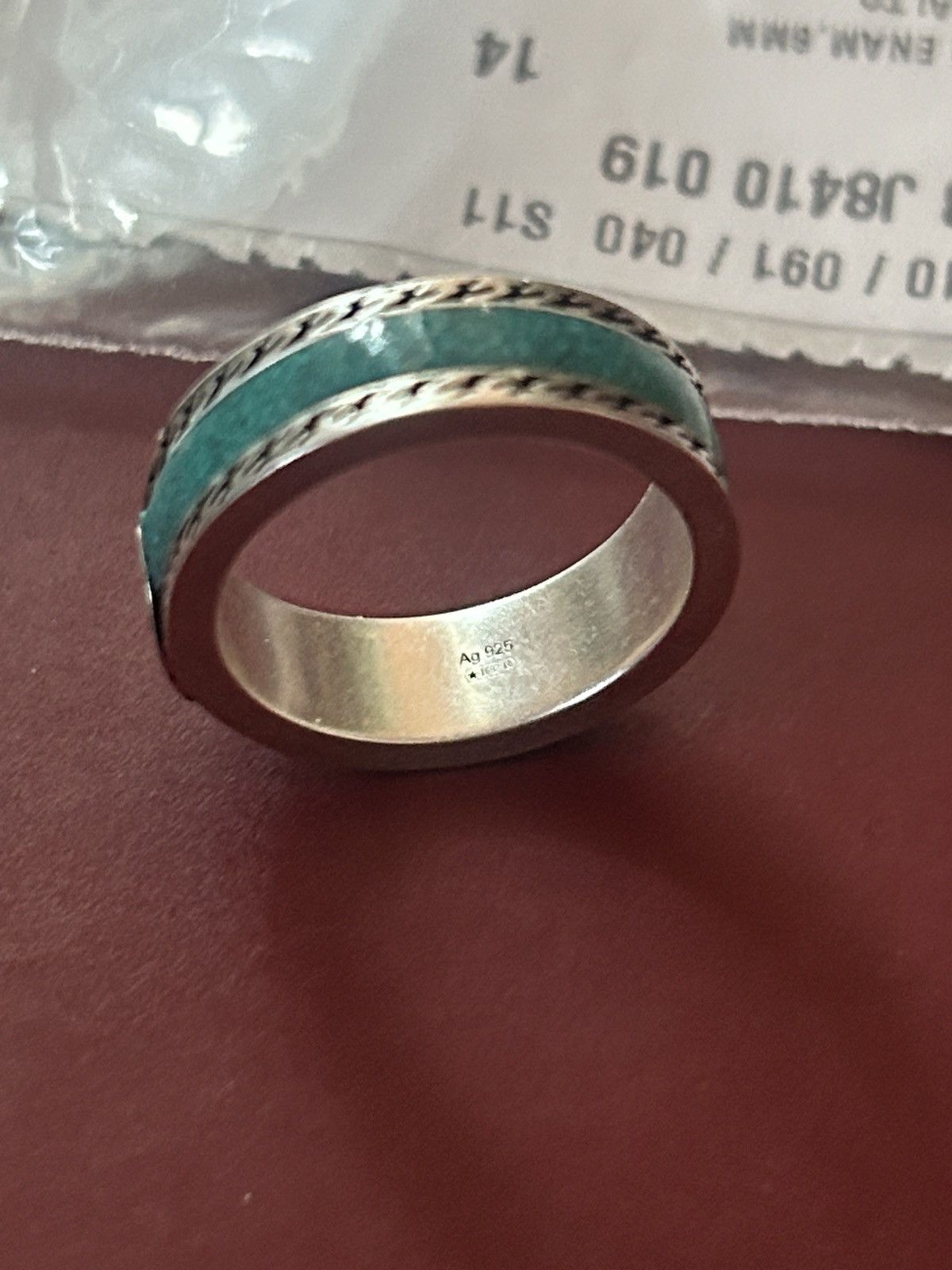 Gucci Gucci GG Sterling Silver Enamel Ring AG 925 Green 645573 Size ONE SIZE - 5 Thumbnail
