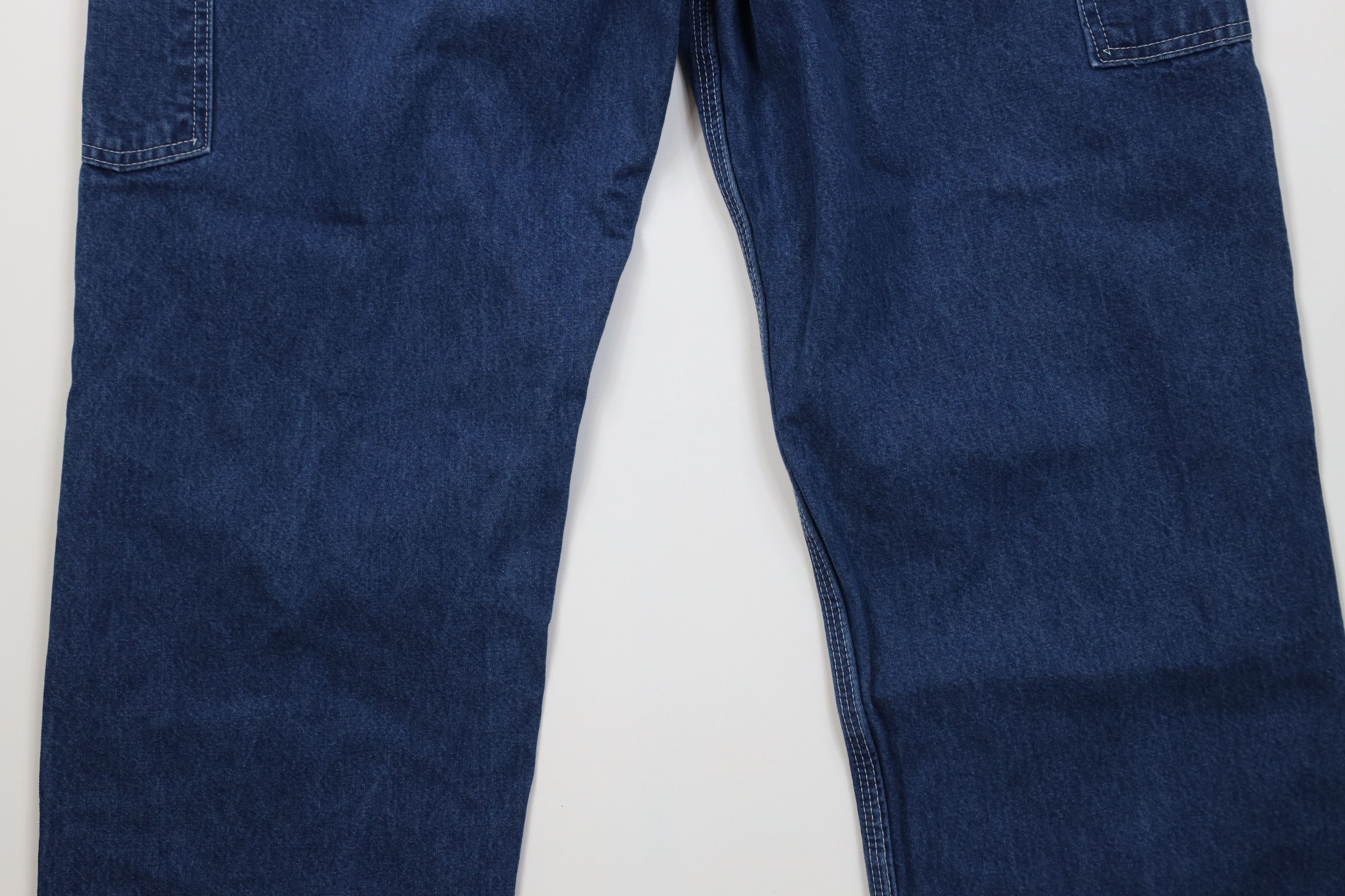 Carhartt Vintage 90s Carhartt Wide Leg Dungaree Denim Jeans Blue USA Size US 34 / EU 50 - 9 Thumbnail