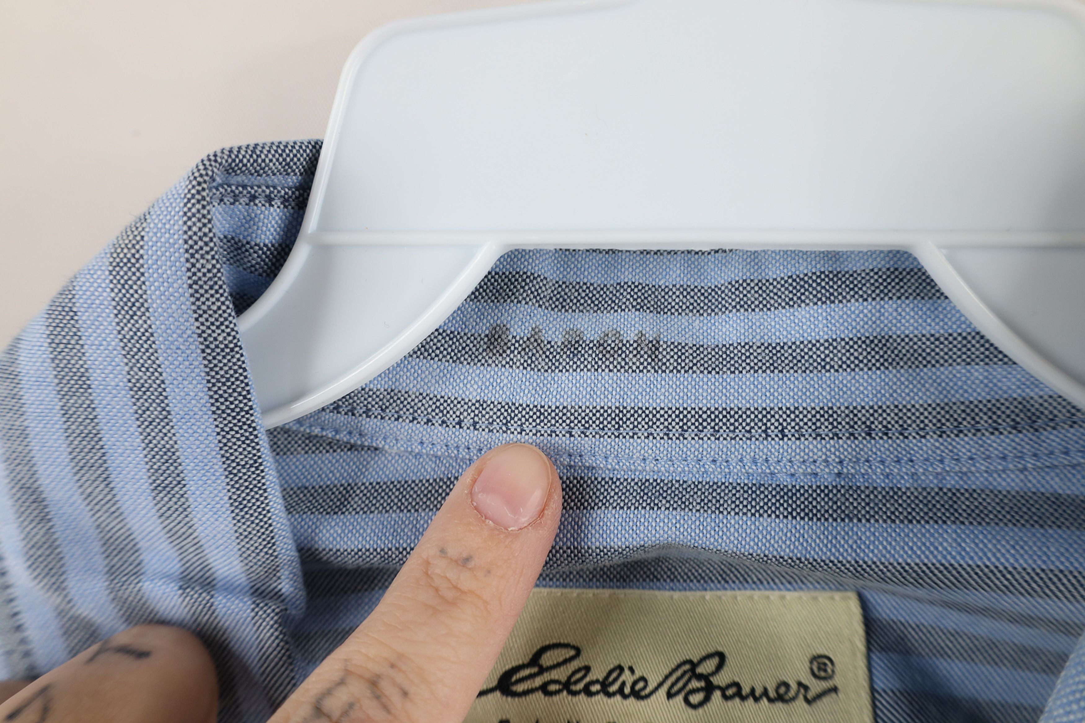 Eddie Bauer × Vintage Vintage 90s Eddie Bauer Collared Button Down Shirt Blue Size US XXL / EU 58 / 5 - 8 Thumbnail