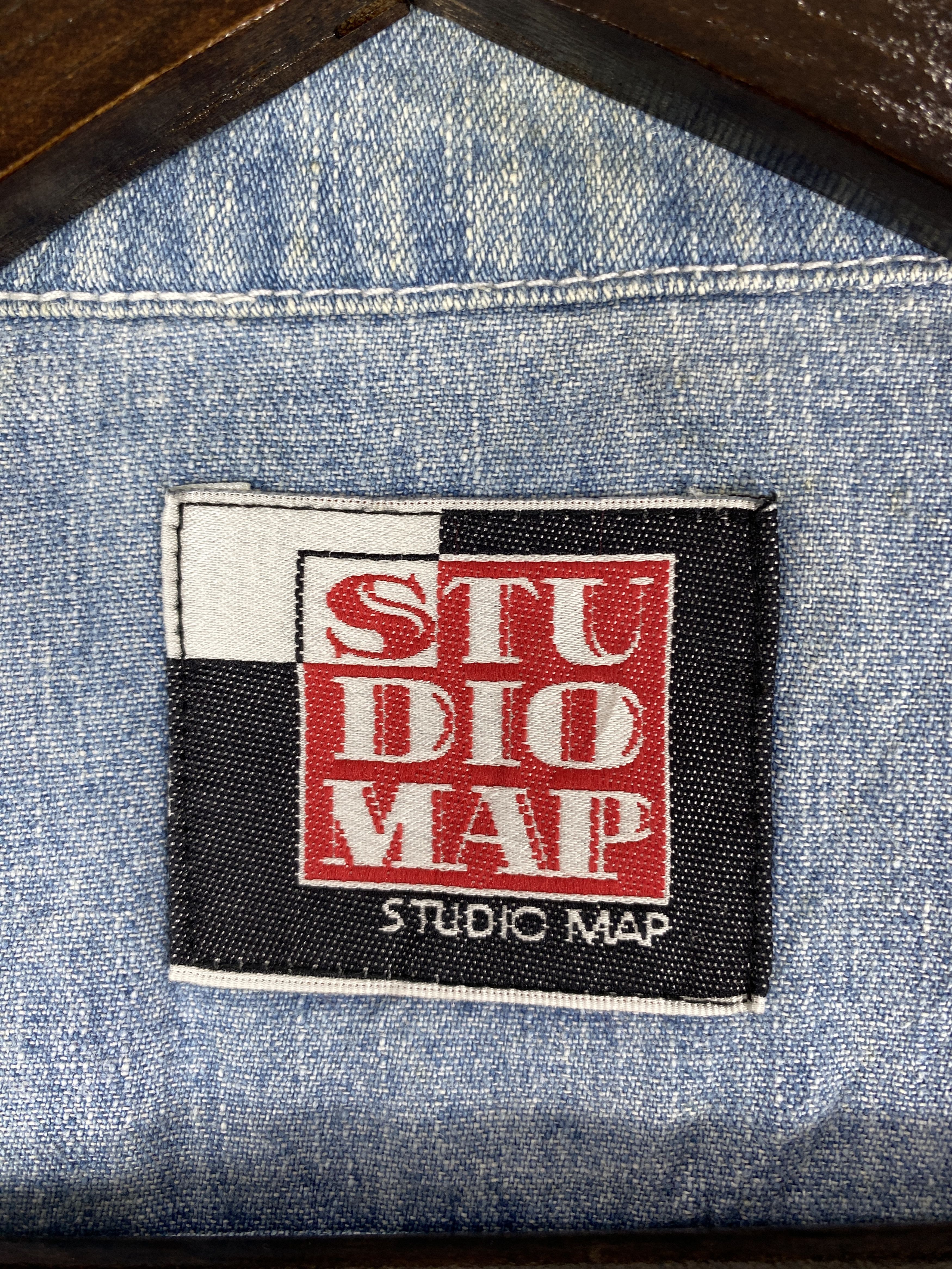 Japanese Brand Vintage Studio Map Denim Vest Size US S / EU 44-46 / 1 - 9 Thumbnail