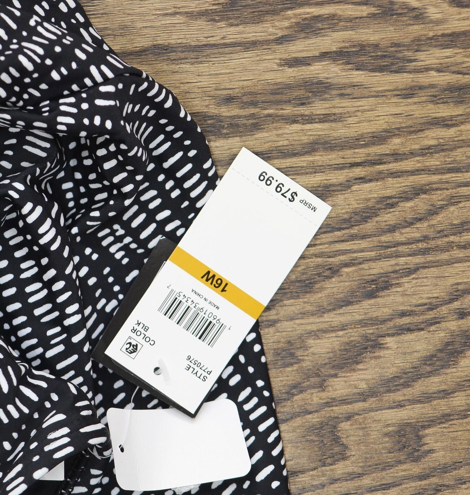 Other Nwt Island Escape Size Swim Dress One Piece Black Multi 16w Size ONE SIZE - 4 Thumbnail