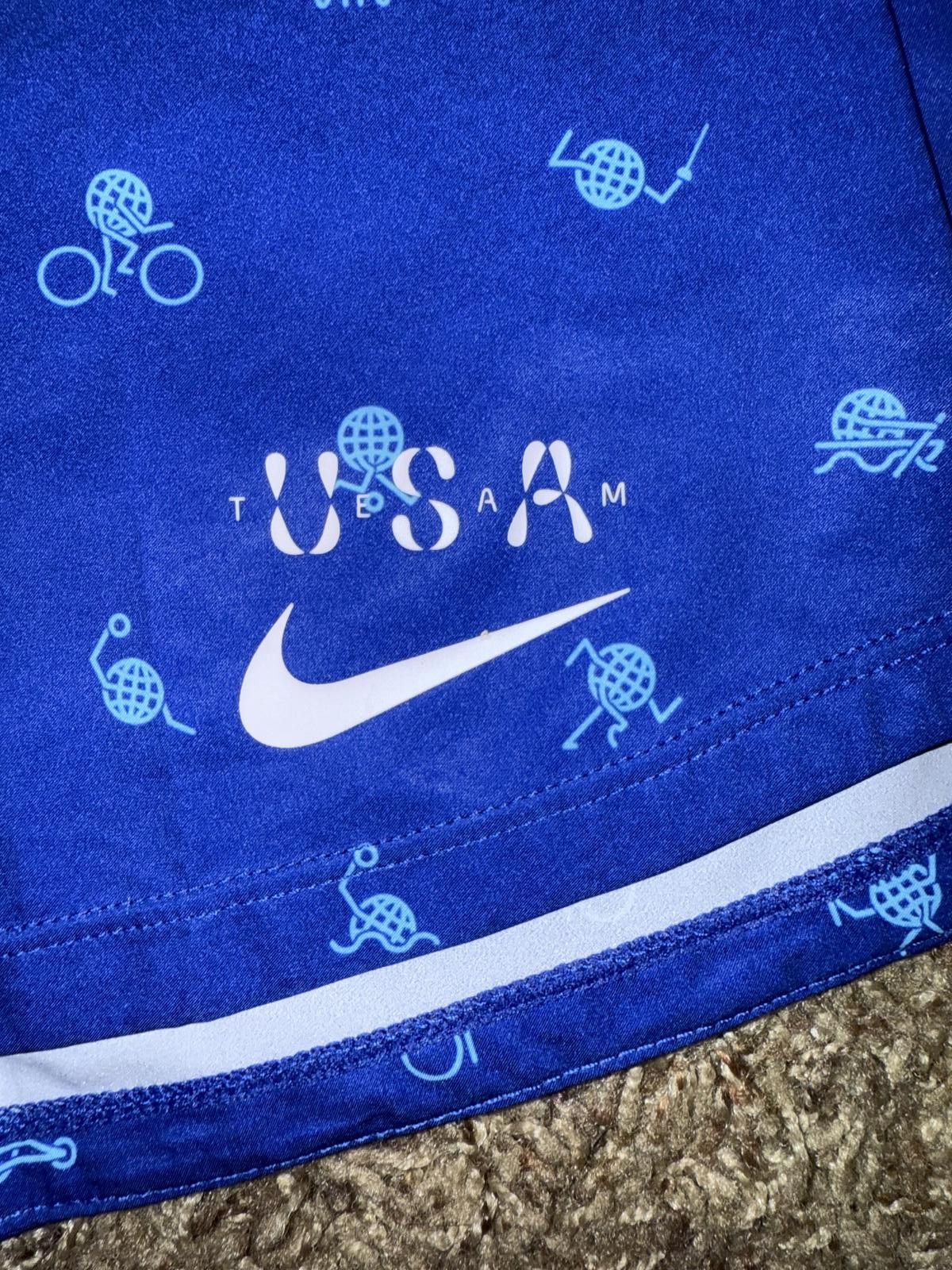 Nike Nike Women’s Olympic USA Team Dri-FIT (Brief Lined) Blue Running Shorts Sample Size 26" / US 2 / IT 38 - 2 Thumbnail