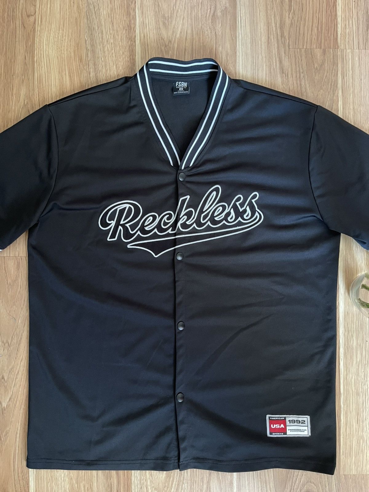 Other FSBN Reckless Baseball Jersey Men’s SizeM Black Athletic Fit Size US M / EU 48-50 / 2 - 3 Thumbnail
