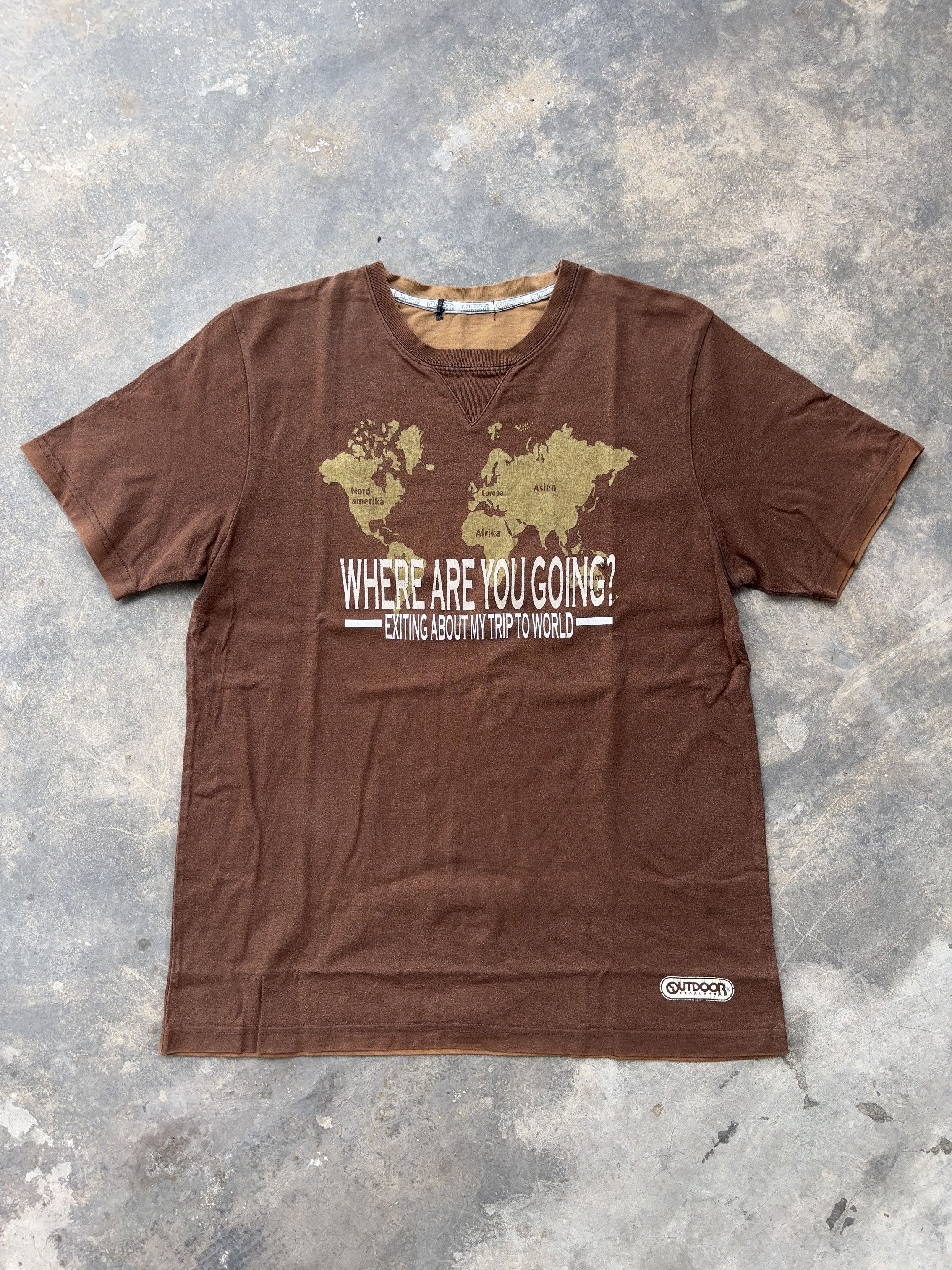 Other Outdoor Brown Vintage World Map Graphic T-Shirt Size US S / EU 44-46 / 1 - 1 Thumbnail