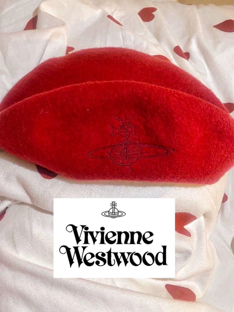 Vivienne Westwood Vivienne Westwood The wine-red Saturn biker hat Size ONE SIZE - 1 Thumbnail