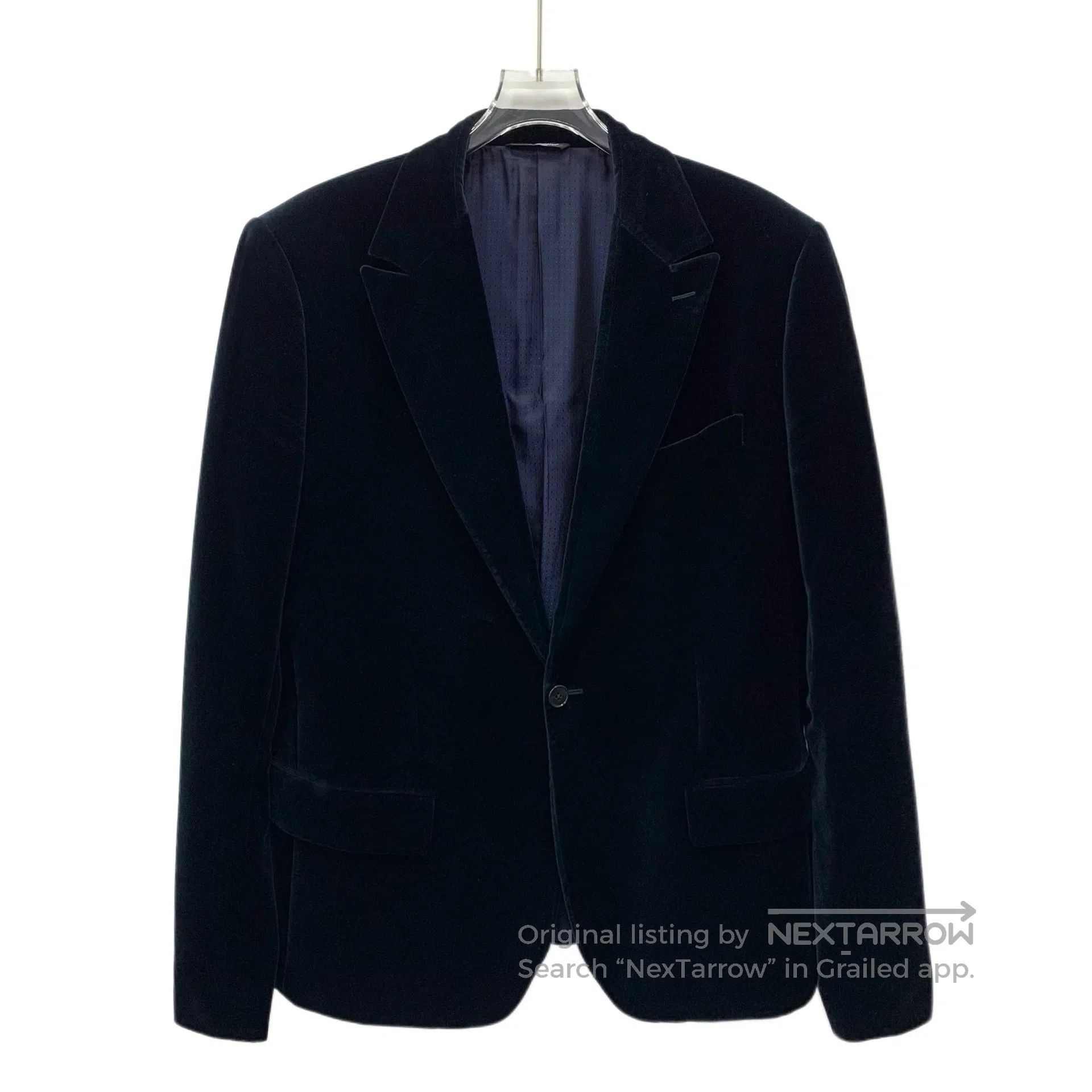 Dolce & Gabbana Dolce Gabbana Black Velvet Cotton Notched Lapel Single-Bre Size US L / EU 52-54 / 3 - 1 Thumbnail