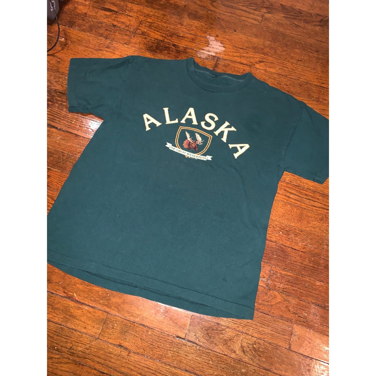 Other × Vintage Alaska Moose T Shirt M Green Embroidered Logo Nature Tourist Size US L / EU 52-54 / 3 - 4 Thumbnail