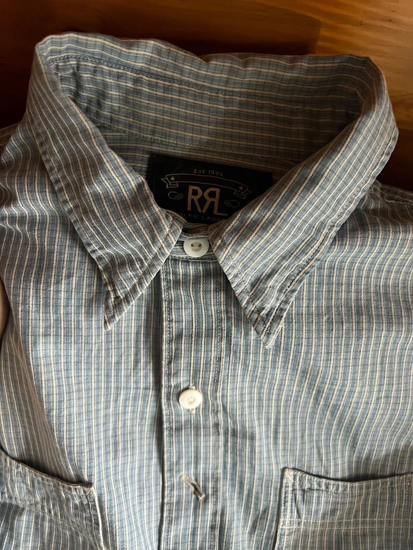 RRL Ralph Lauren RRL Double RL Vintage Pinstripe Work Shirt Size US XS / EU 42 / 0 - 8 Thumbnail