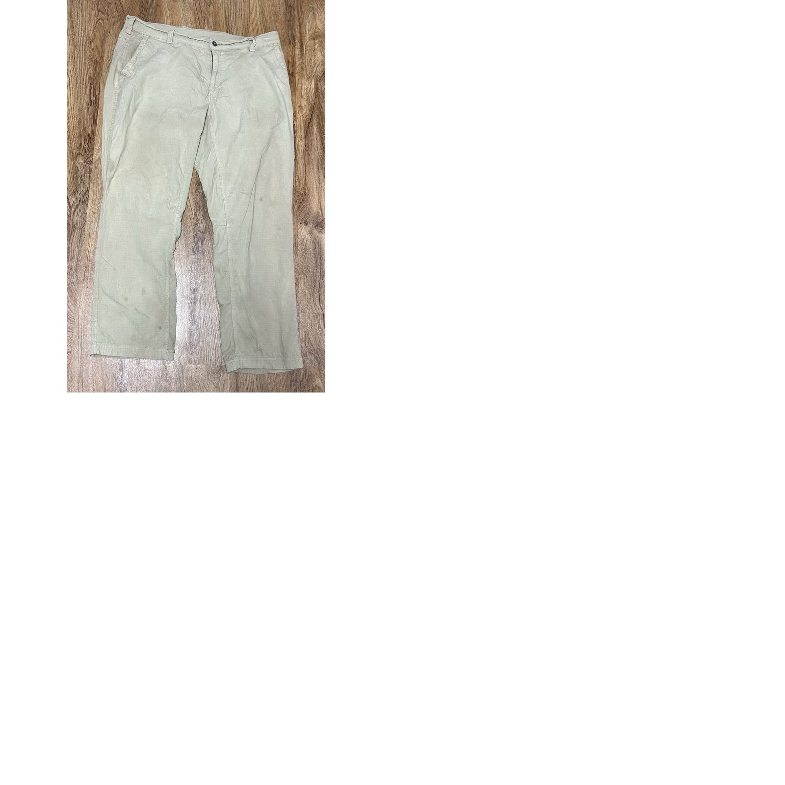 CO Duluth Trading Co Pants 38x30 Regular Straight Khaki Beige Cotton Blend Stretch Button Zipper Pockets Logo USA Men Size US 38 / EU 54 - 9 Thumbnail