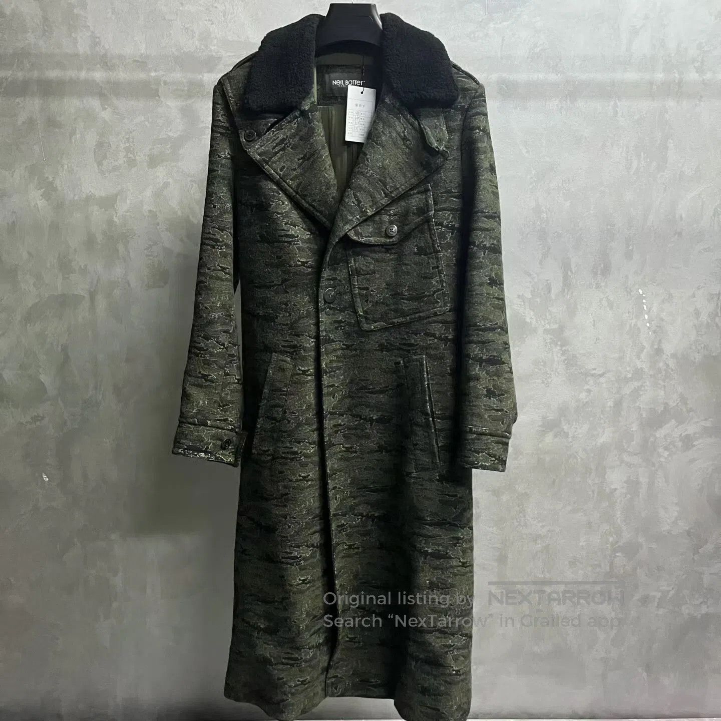 Louis Vuitton Louis Vuitton Green patterned printed striped collar coat| Size US S / EU 44-46 / 1 - 1 Thumbnail