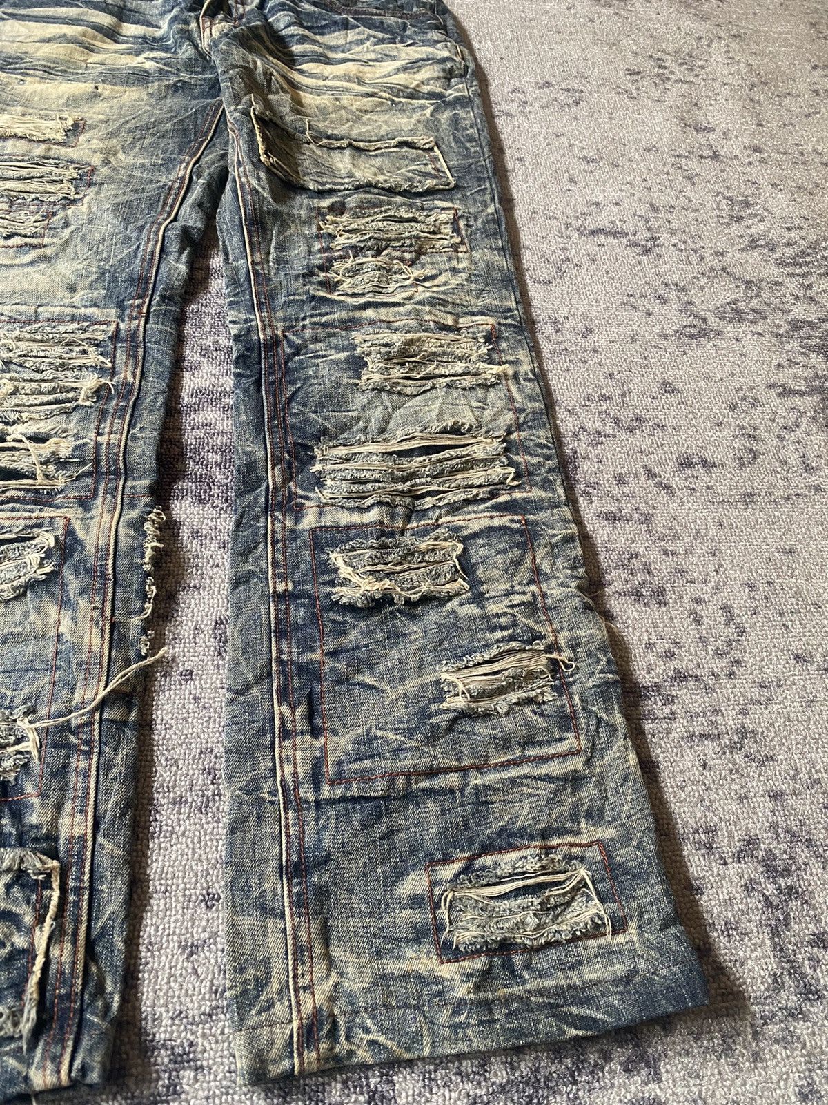 LOWBOX Y2k Lowbox D-Blu distressed ifsixwasnine bootcut jeans Size US 32 / EU 48 - 6 Thumbnail