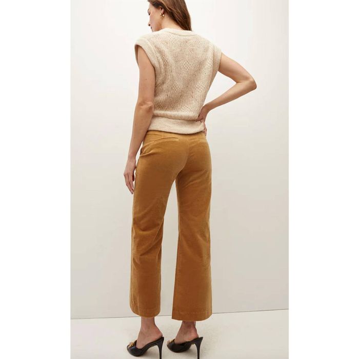 Dova cropped corduroy pants in beige - Veronica Beard