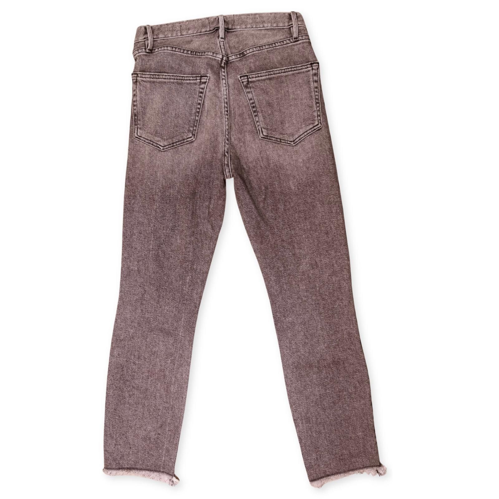 Frame FRAME Denim Button Fly Gray Black Distressed Jeans 24 Size 24" / US 00 / IT 34 - 8 Thumbnail