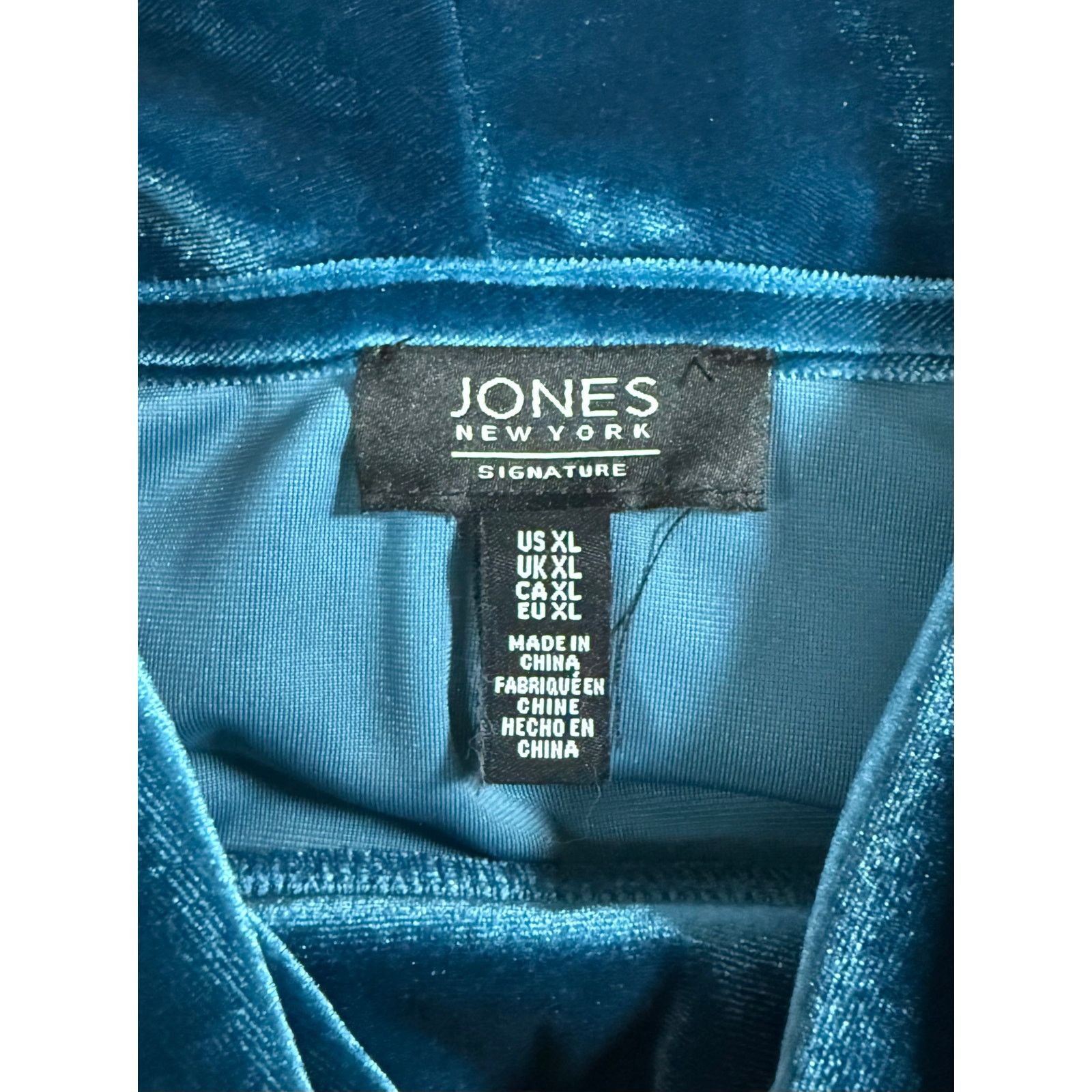 Jones New York Jones New York Women's Velour Pullover Tunic Cowl Neck Top Size XL / US 12-14 / IT 48-50 - 5 Thumbnail
