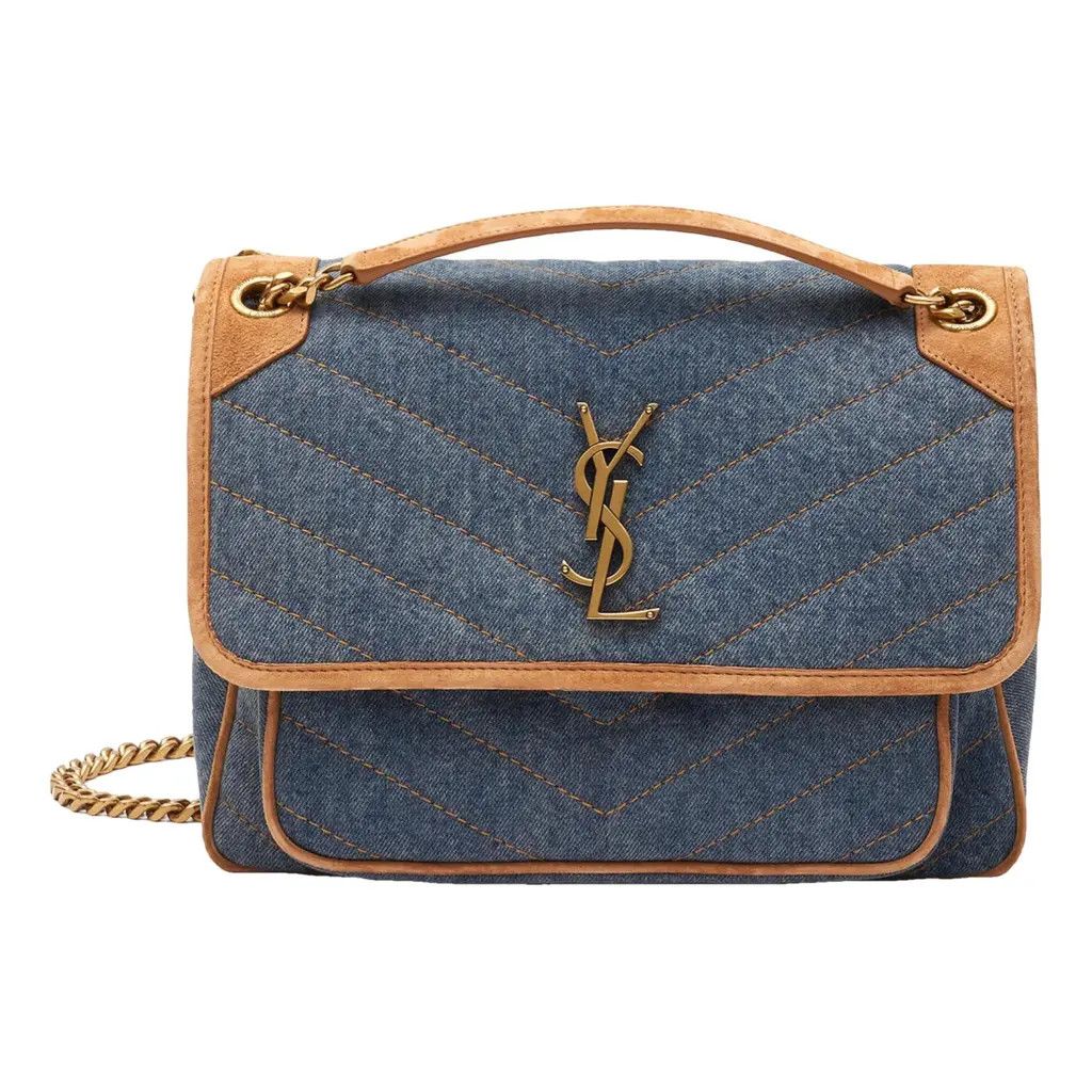 Saint Laurent Paris o1tp1o1224 Size: OS/Medium Niki Bag in Blue Size ONE SIZE - 1 Thumbnail