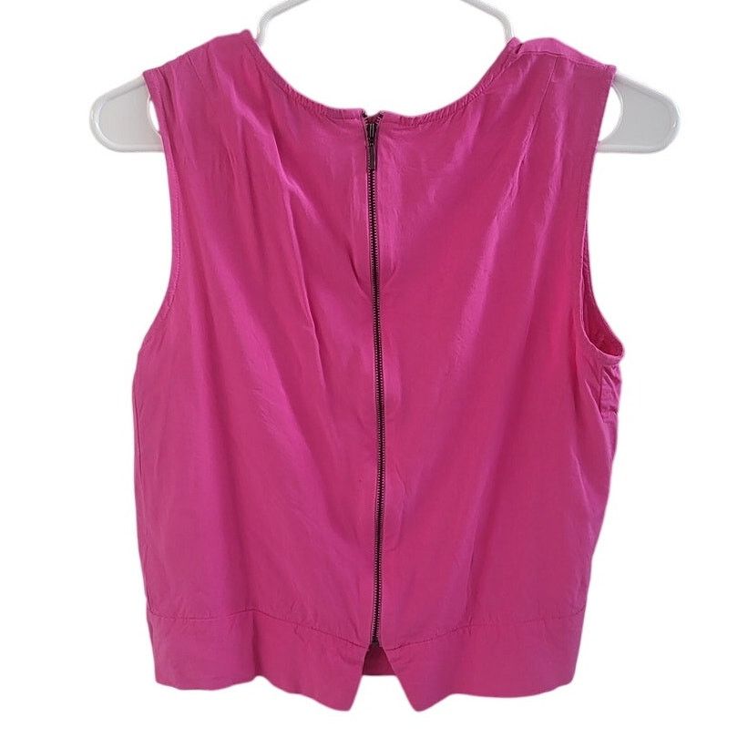 Banana Republic Banana Republic Hot Pink Semi Cropped Sleeveless Blouse - S Size S / US 4 / IT 40 - 2 Thumbnail