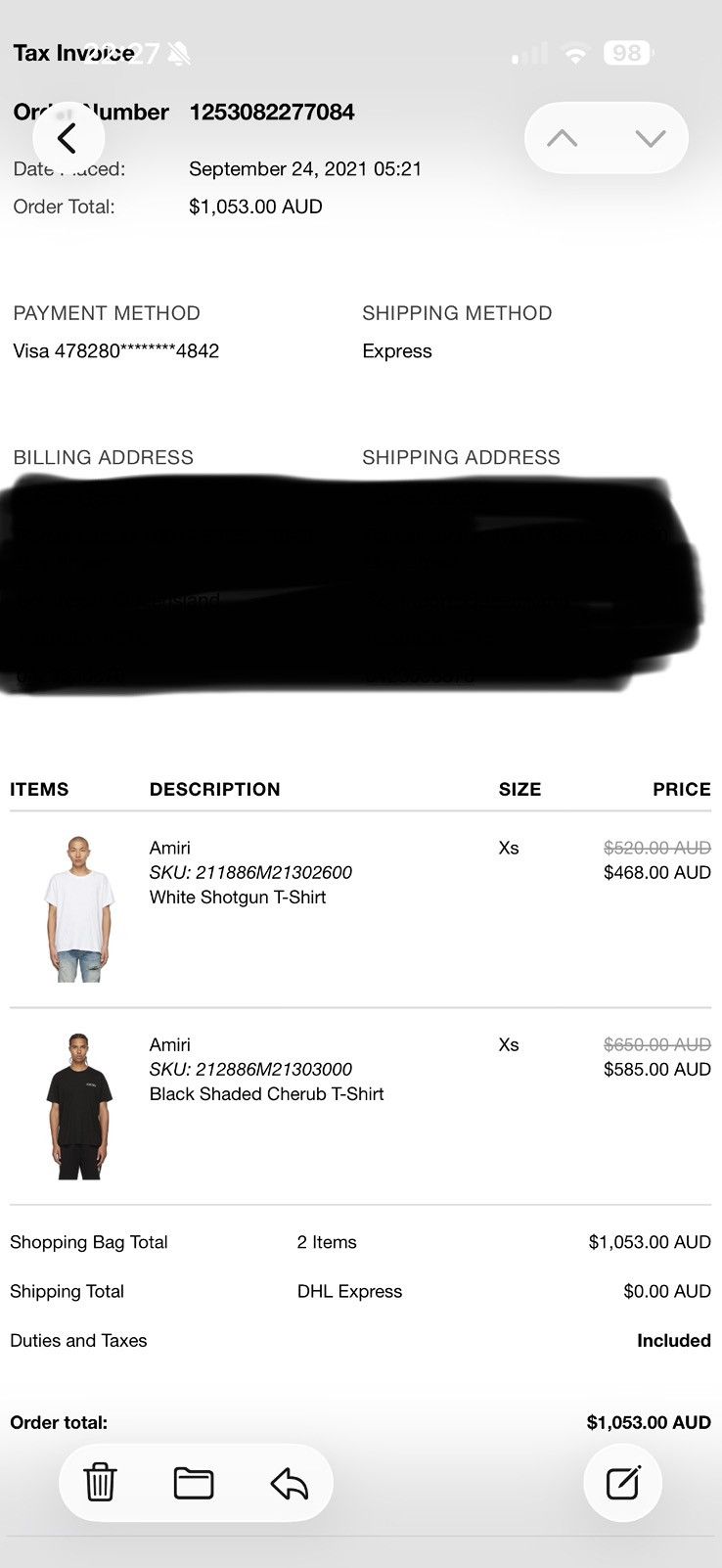 Amiri Amiri Black Cherub Logo tee XS Size US XS / EU 42 / 0 - 6 Thumbnail