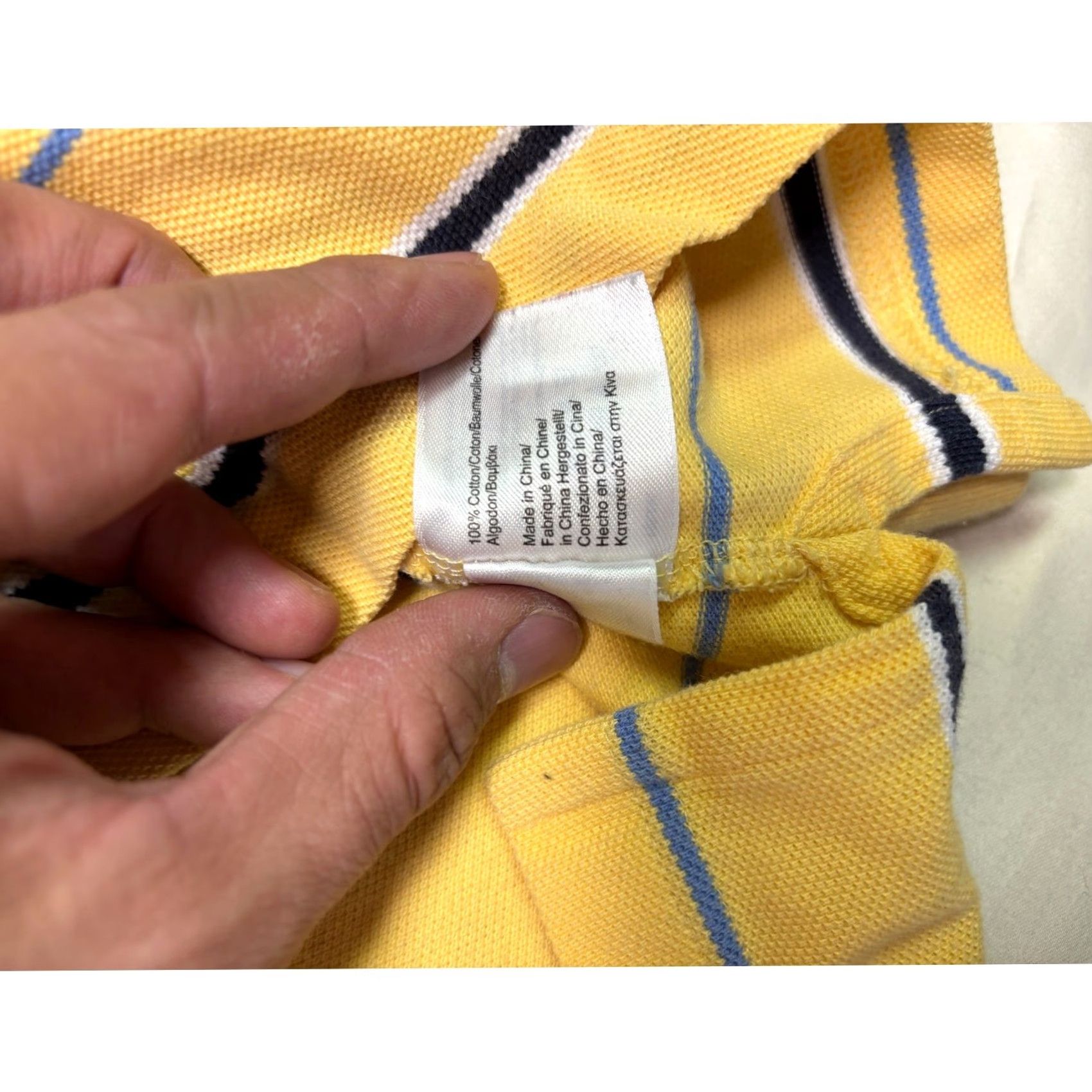 Brooks Brothers Brooks Brothers Polo Mens Striped Long Sleeve Shirt XL Yellow Blue 346 Preppy Cotton Button-Down Collar Classic Fit Logo Size US XL / EU 56 / 4 - 4 Thumbnail