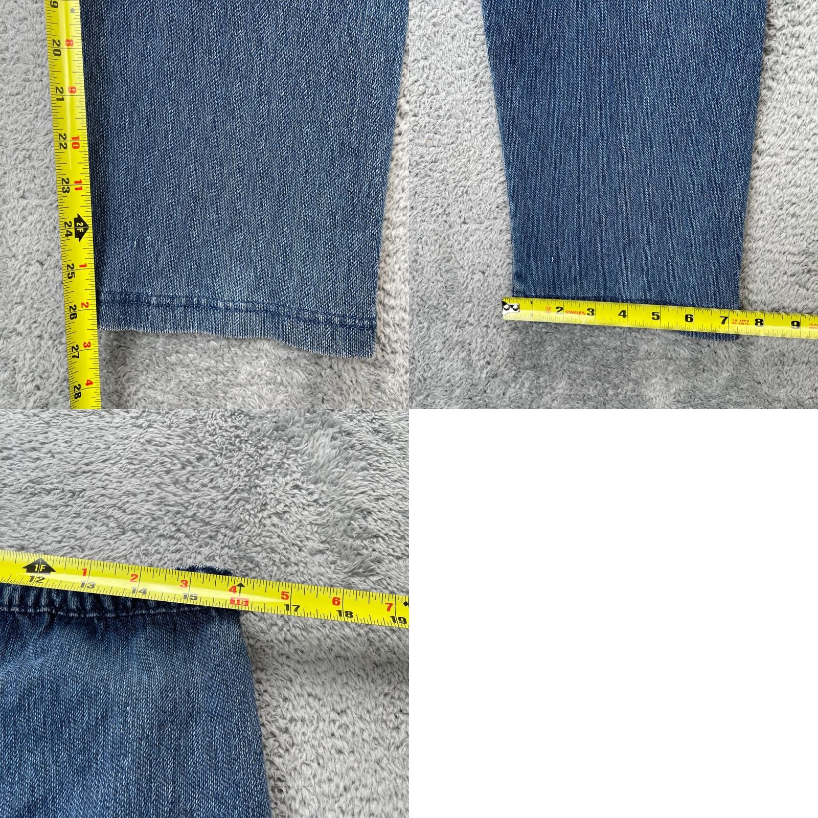 Lands' End Lands' End Jeans Womens Medium Blue Straight Denim Cotton Stretch Elastic Waist Size 24" / US 00 / IT 34 - 8 Thumbnail
