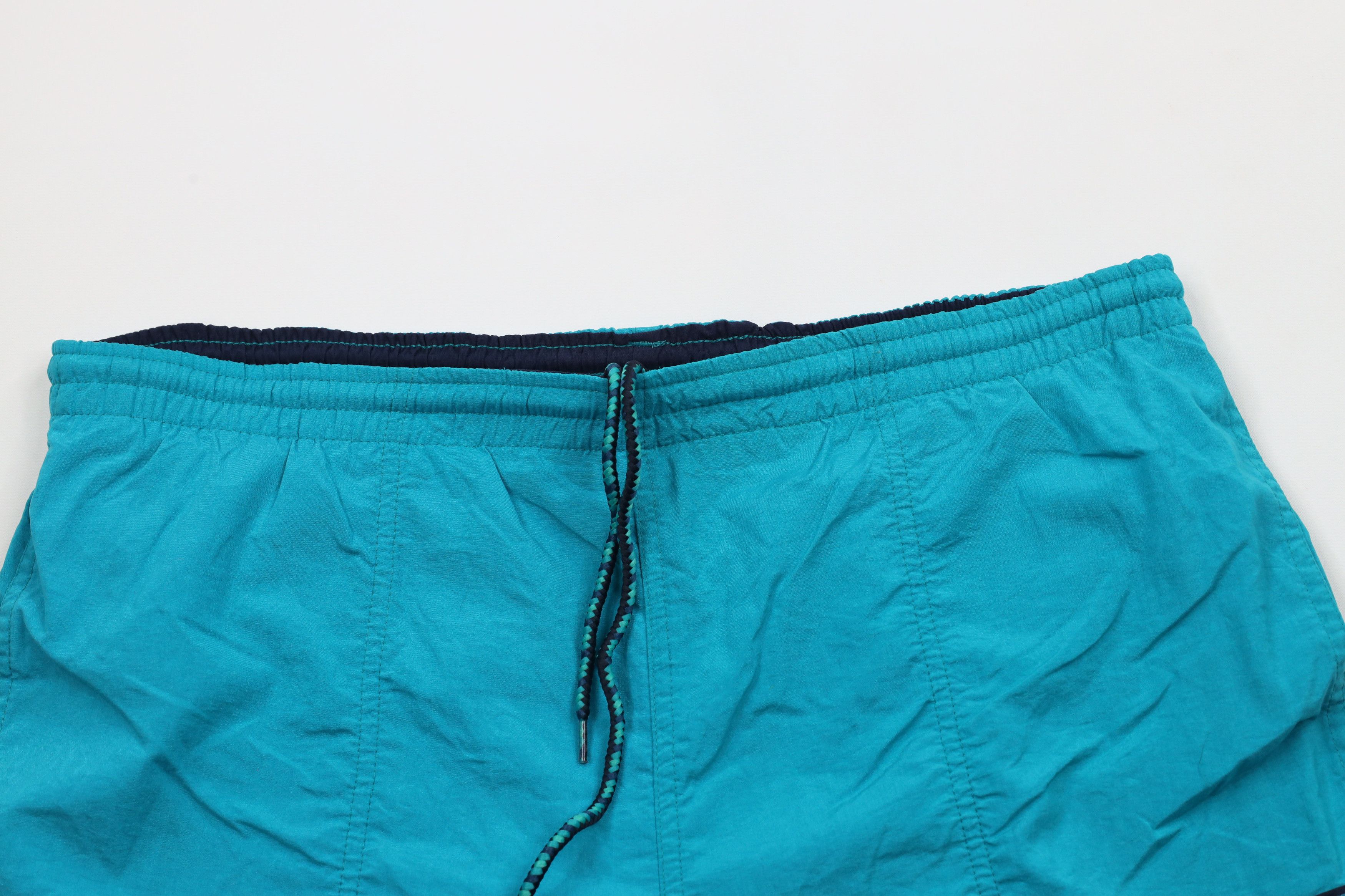 Speedo × Vintage Vintage 90s Speedo Lined Above Knee Shorts Trunks Blue Nylon Size US 36 / EU 52 - 2 Thumbnail