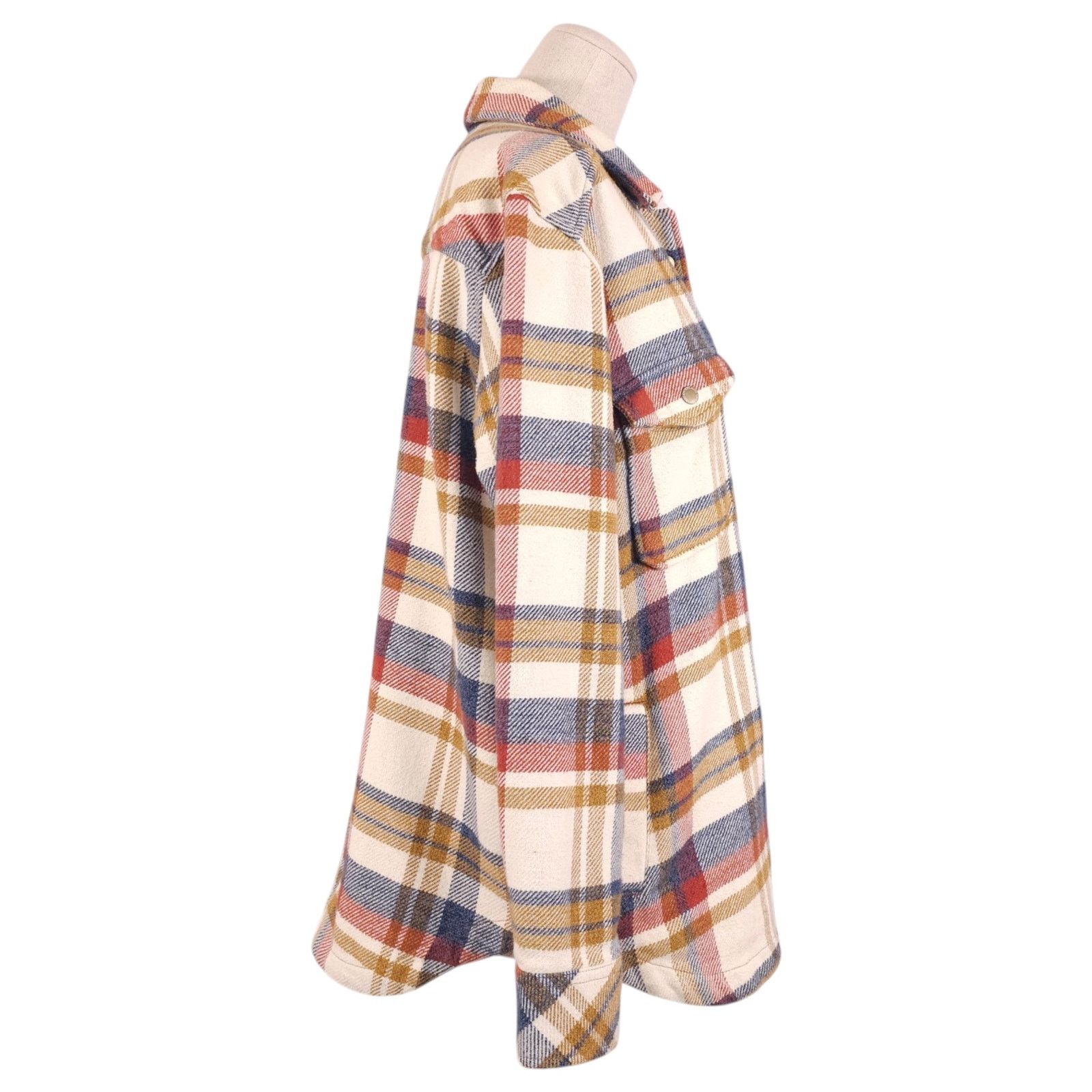 Overland Overland June Plaid Cotton Shirt Jacket Sz Medium Size M / US 6-8 / IT 42-44 - 4 Thumbnail