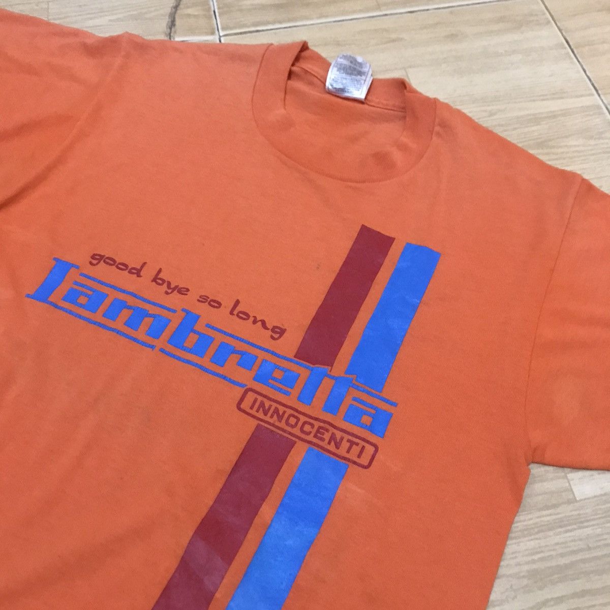 Lambretta × Vintage Vintage 90s Lambretta racing stripe Tee mods Single stitch Size US S / EU 44-46 / 1 - 11 Thumbnail