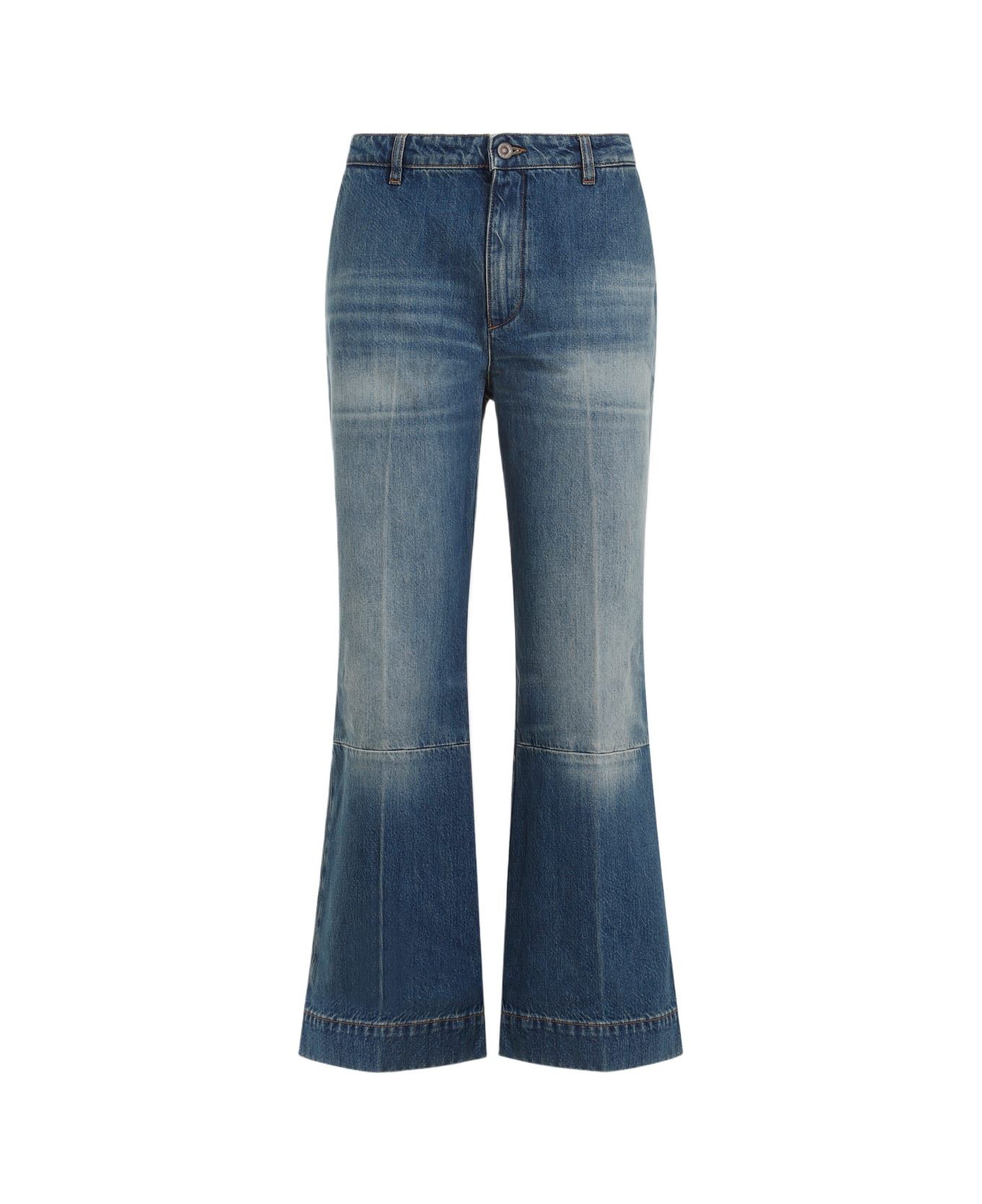 Victoria Beckham o1mle0525 Cropped Kick Jean Indigrey Wash in Blue Size 25" / US 0 / IT 36 - 1 Thumbnail