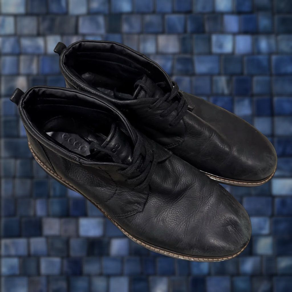 Ecco VINTAGE ECCO Turn GTX Mens Chukka Ankle Boots 13-13.5 Black GORE-TEX Leather (Pre-owned) Size US 13 / EU 46 - 1 Thumbnail