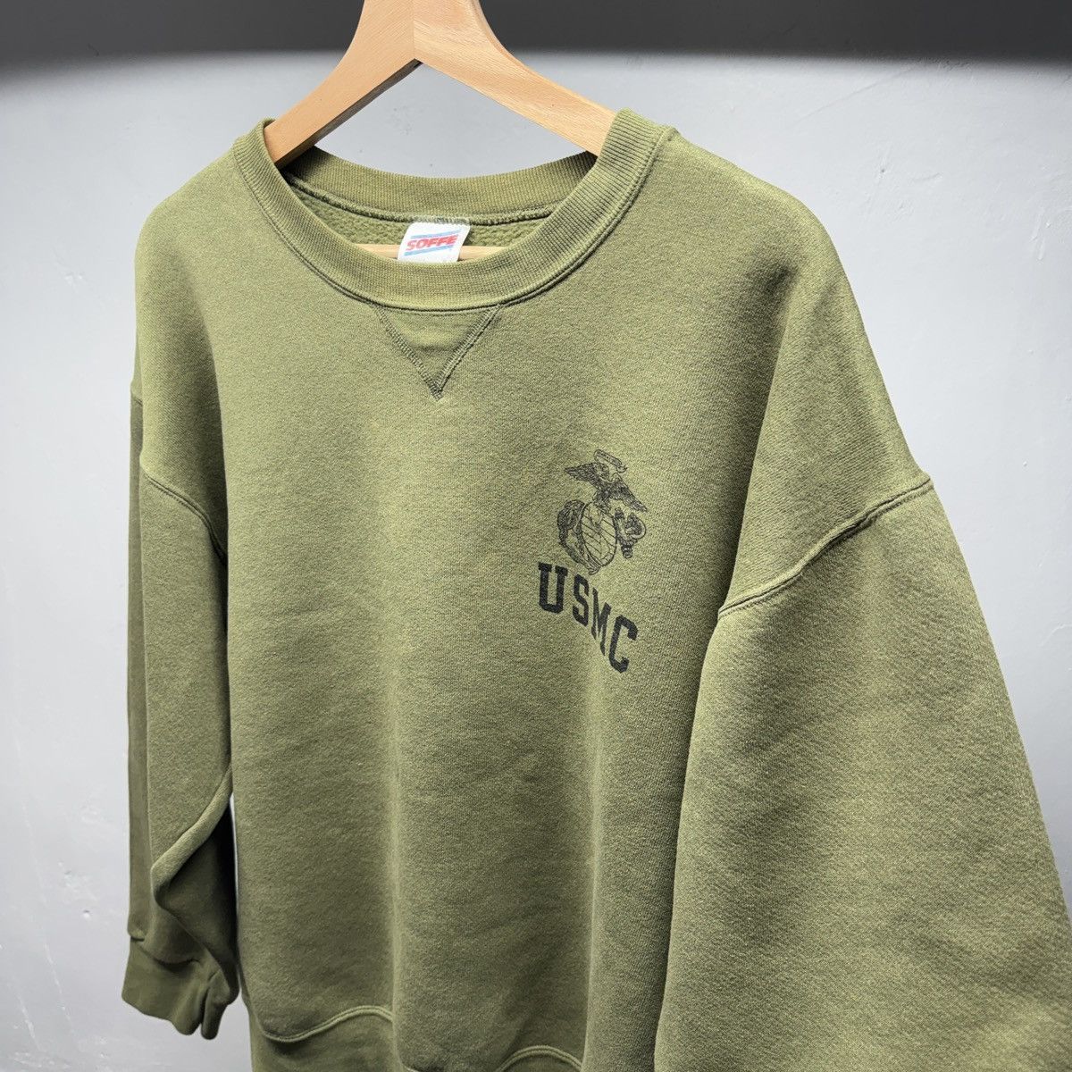 Vintage 90s USMC Faded Thrashed Distressed Sweatshirt ERD Grunge Size US L / EU 52-54 / 3 - 4 Thumbnail