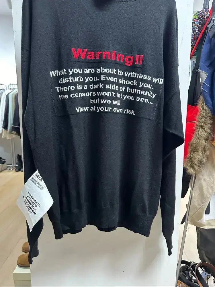 Vetements Vetements 19FW Warning Hign Neck Knitwear-2505 Size US M / EU 48-50 / 2 - 1 Thumbnail
