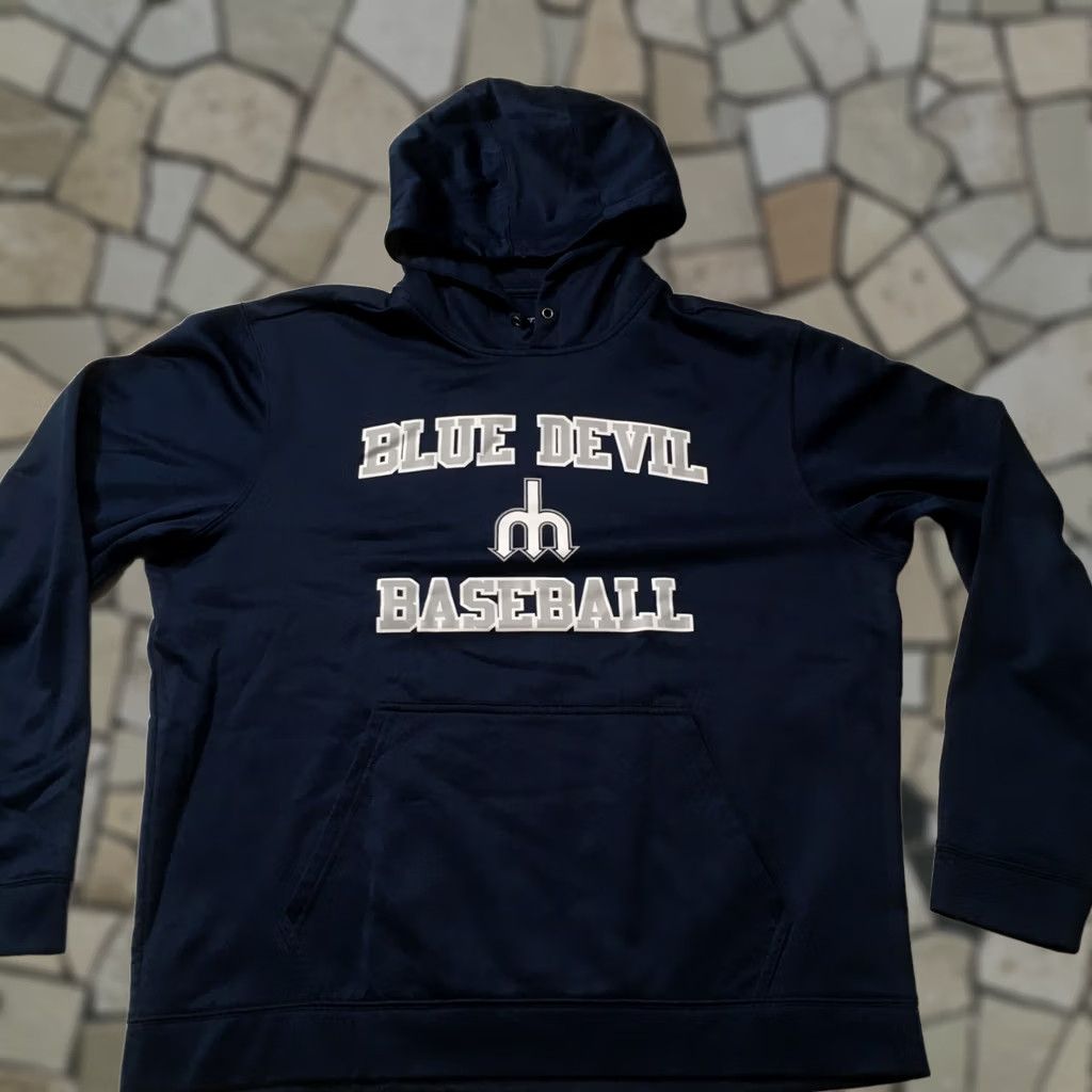 Vintage VINTAGE Nike Shirt Mens Blue Devils Hoodie College Pullover Sweatshirt Logo Embroidered 90s Theme Sportswear Baseball Football Size US L / EU 52-54 / 3 - 1 Thumbnail