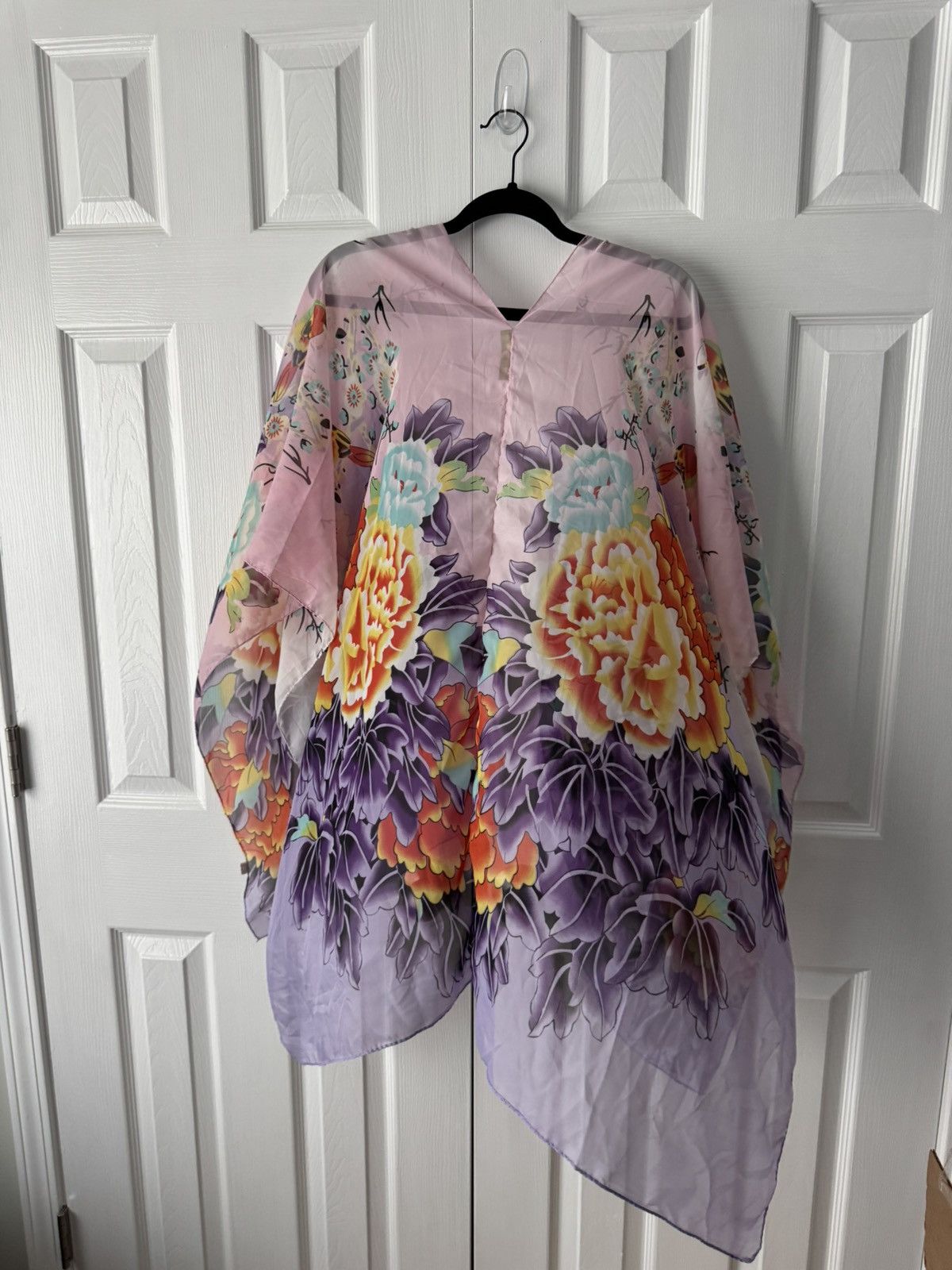 Melissa Melissa Louise Floral Kimono Wrap Multicolor Tiffany Blue Size ONE SIZE - 10 Thumbnail