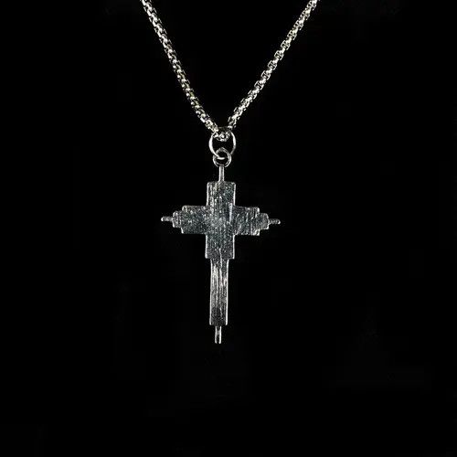 Jewelry Abstract Cross Punk Necklace Chain Size ONE SIZE - 5 Thumbnail