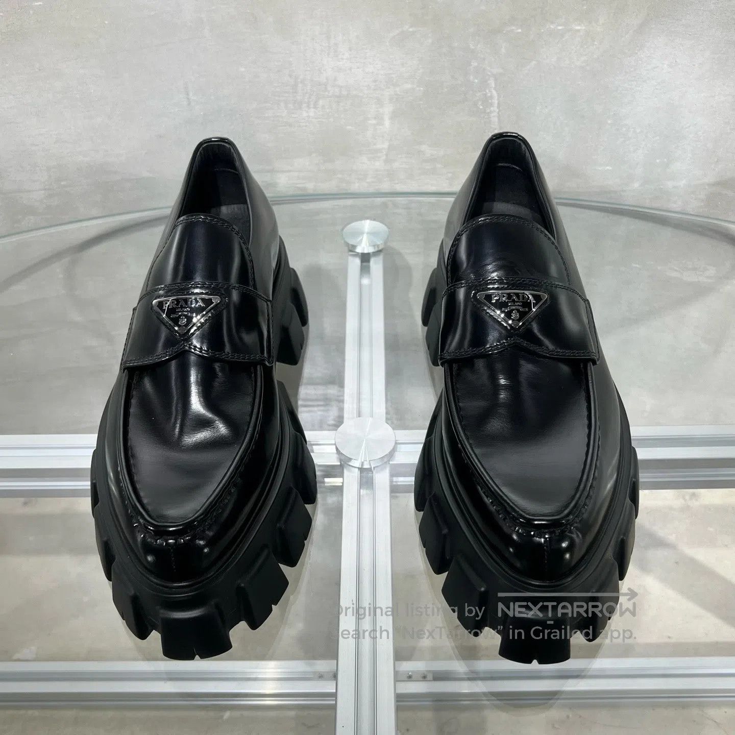 Prada Prada Monolith pointed triangular label; black, thick-sole Size US 8 / EU 41 - 2 Thumbnail