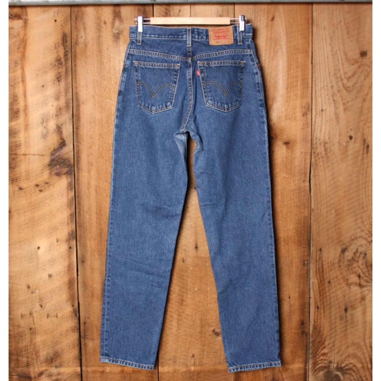 Levi's VINTAGE Levi's 550 Jeans Blue Denim Cotton 8 Long Women Tapered Relaxed Fit 25x32 Rise 11 Inseam 32 ShirtS? Size 30" / US 8 / IT 44 - 4 Thumbnail