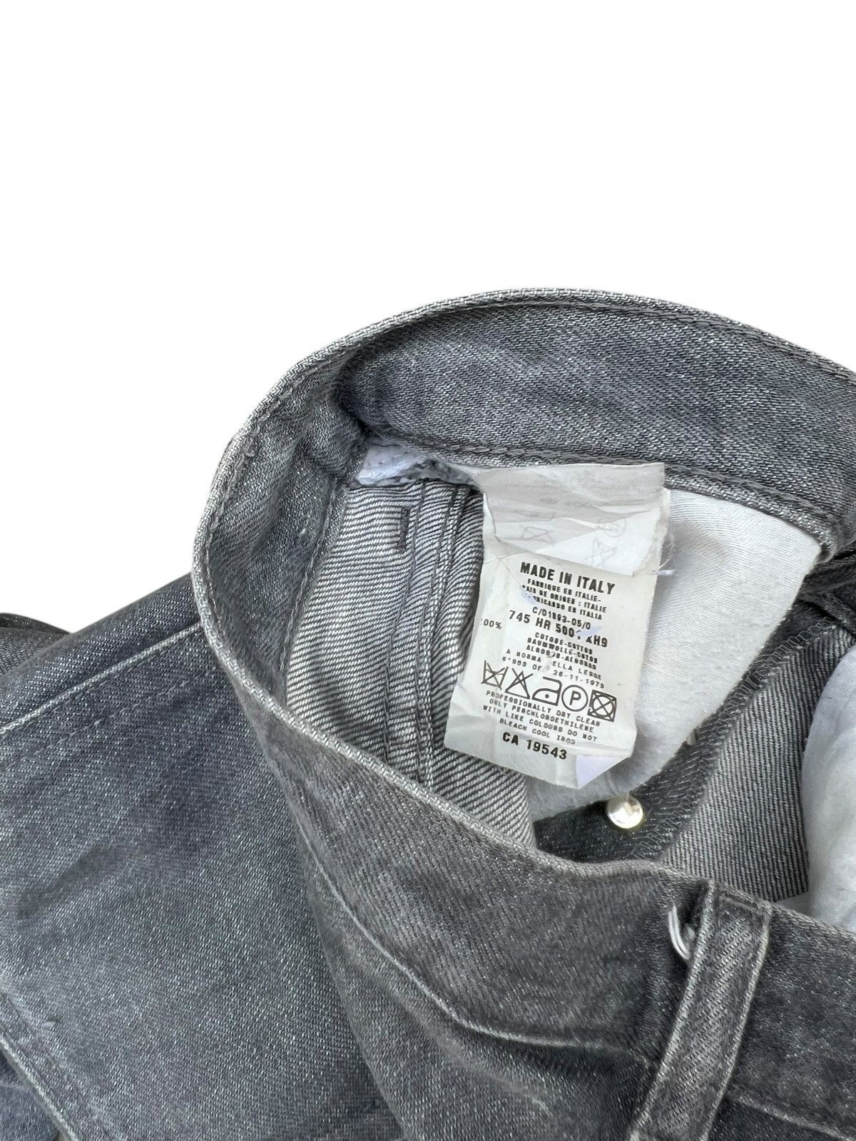 Vintage Helmut Lang Italian Cut Faded Mud Grey Denim Jeans