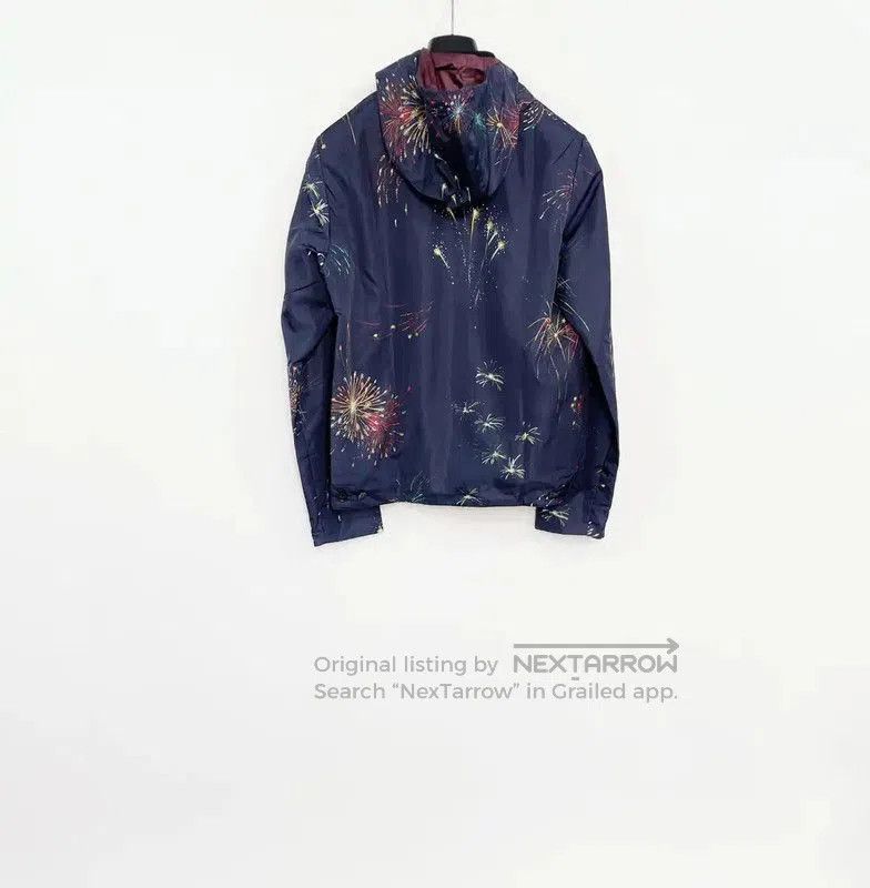 Valentino Valentino Men's Blue Hooded Jacket with Prints . Size US S / EU 44-46 / 1 - 2 Thumbnail