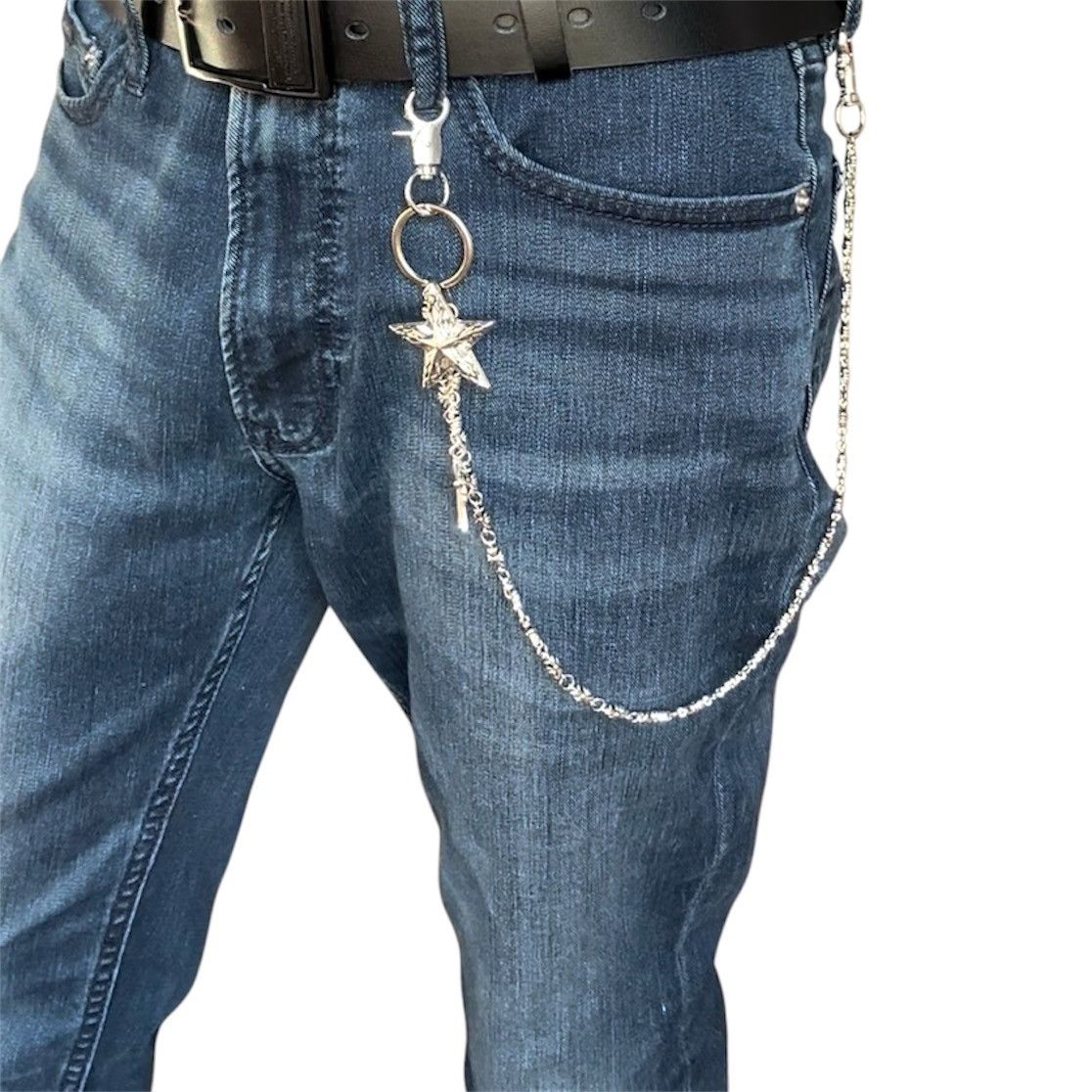 Other Pentagram Star Cross Pants Chain for Men Women,Jeans Chain Size ONE SIZE - 7 Thumbnail