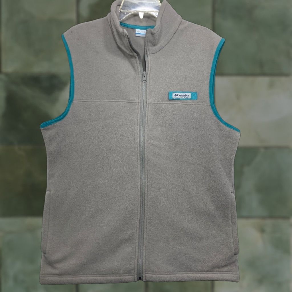 Vintage Columbia Mens Vest Medium Gray Fleece Sleeveless Zip Pockets Zippered Size US M / EU 48-50 / 2 - 1 Thumbnail