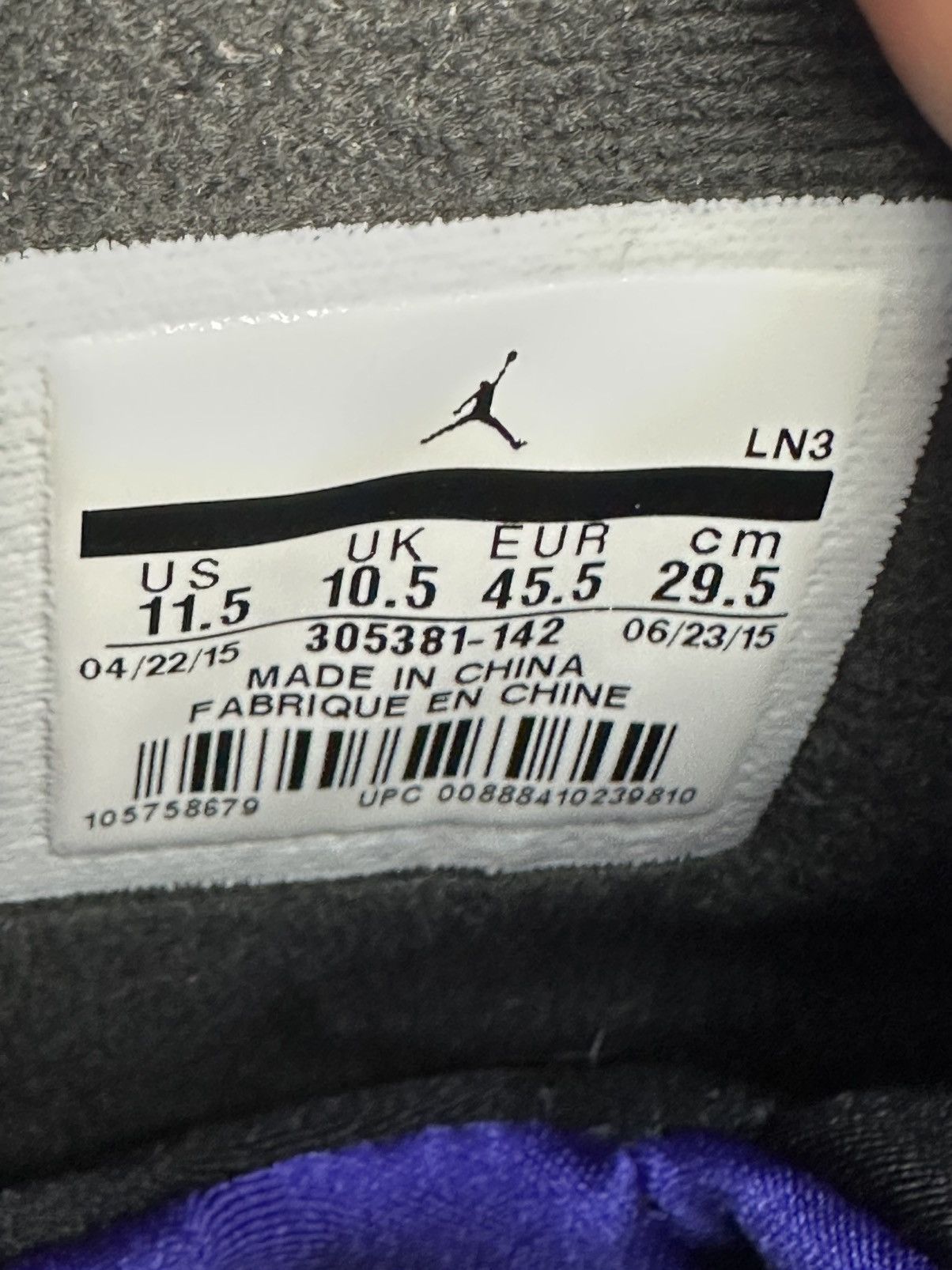 Jordan Brand Air Jordan 8 “Three Peat” **PRE-OWNED** Size US 11.5 / EU 44-45 - 7 Thumbnail